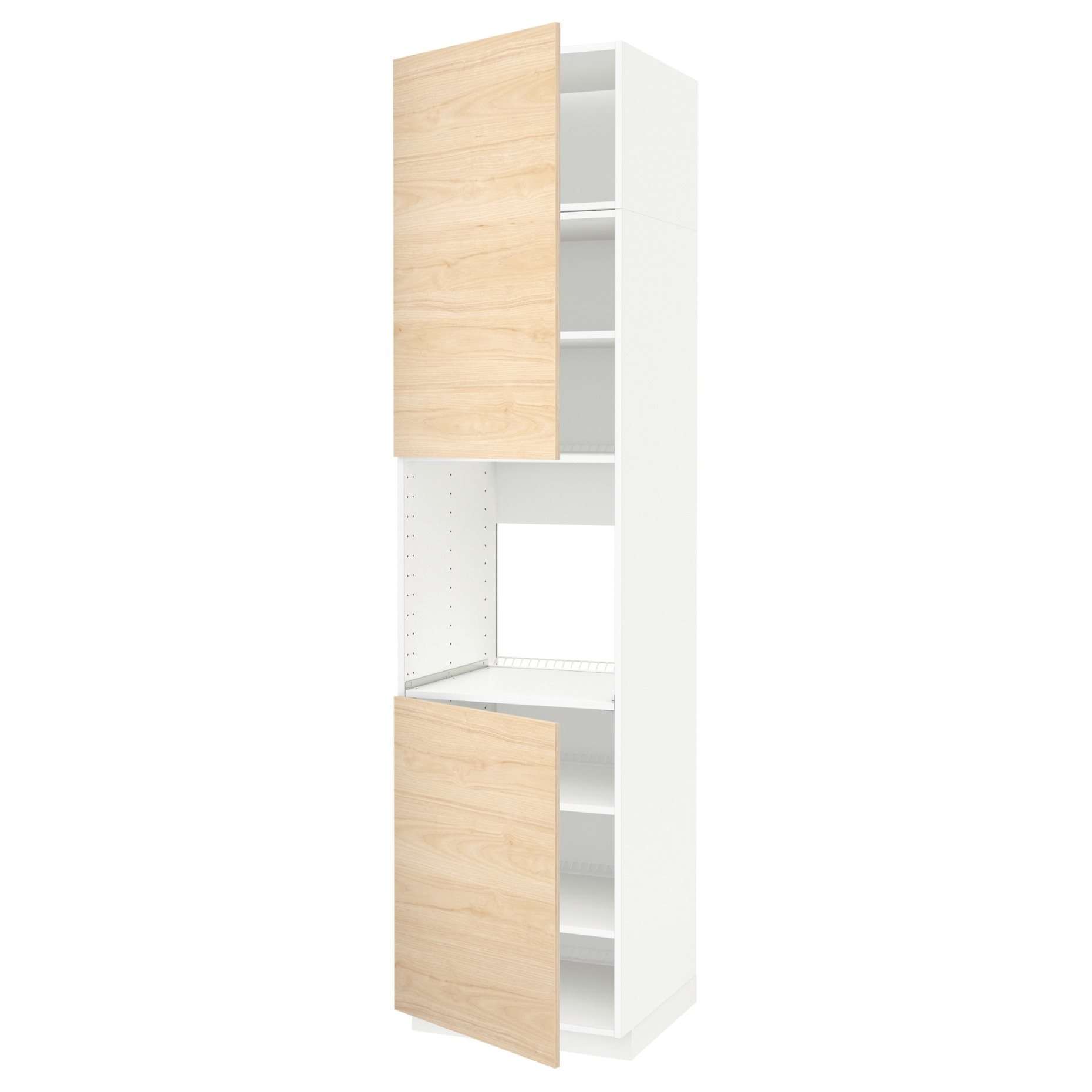 METOD, high cabinet for oven with 2 doors/shelves, 60x60x240 cm, 394.677.85