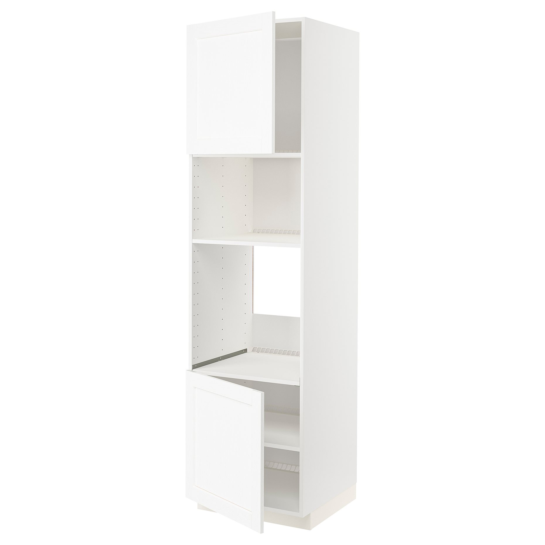 METOD, high cabinet for oven/microwave with 2 doors/shelves, 60x60x220 cm, 394.735.45