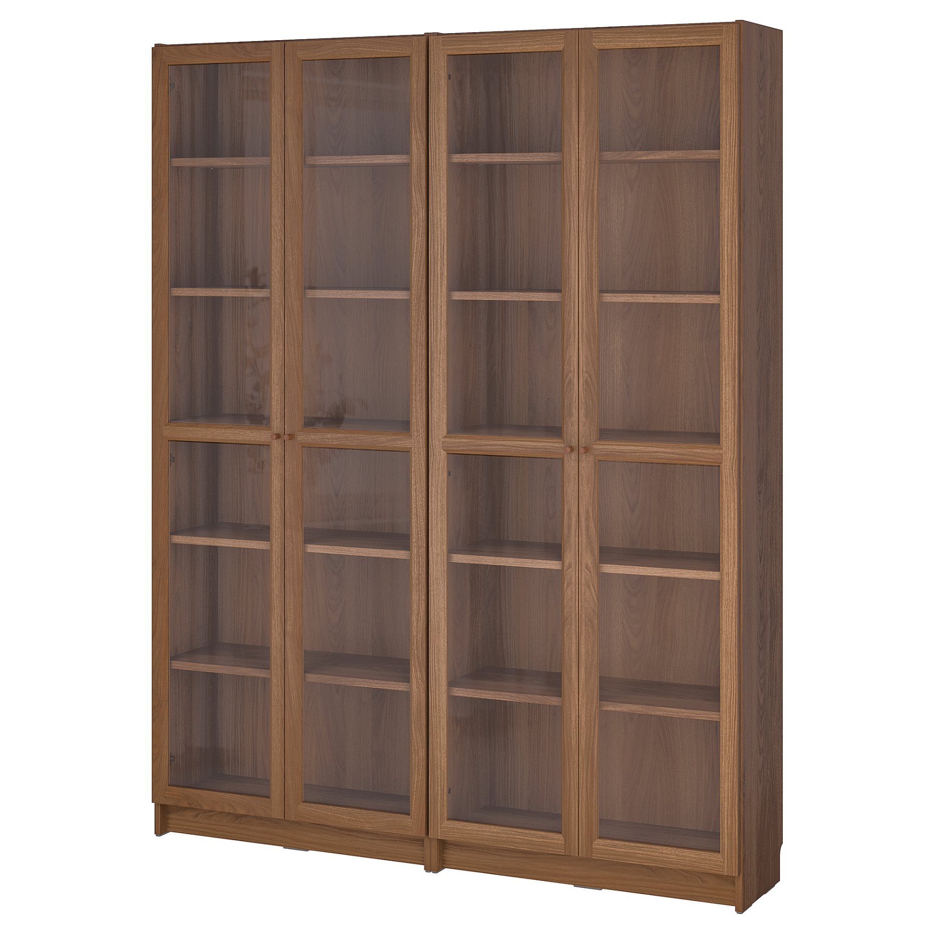 BILLY/OXBERG, bookcase combination with glass doors, 160x202 cm, 394.835.30