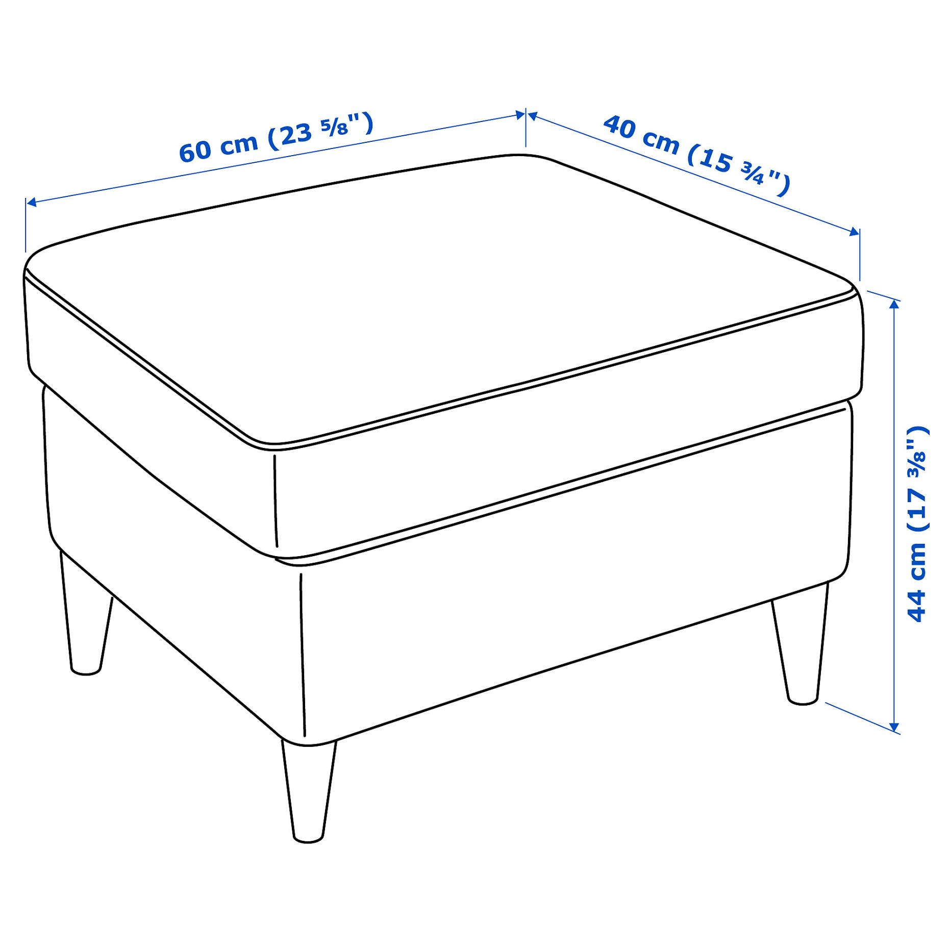 STRANDMON, armchair and footstool, 394.839.07