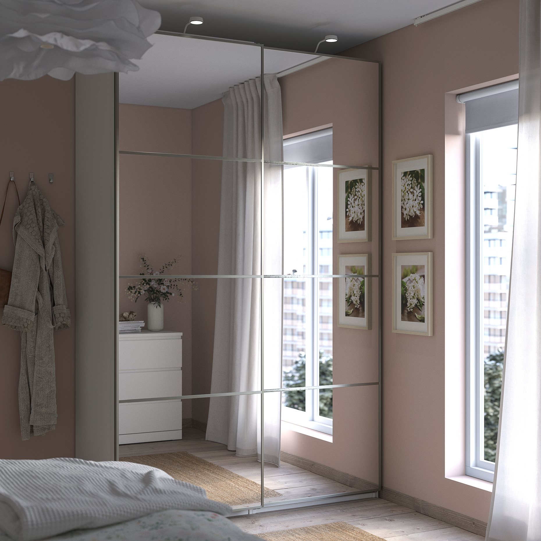 PAX/AULI, ντουλάπα με συρόμενες πόρτες, 150x66x236 cm, 395.613.54