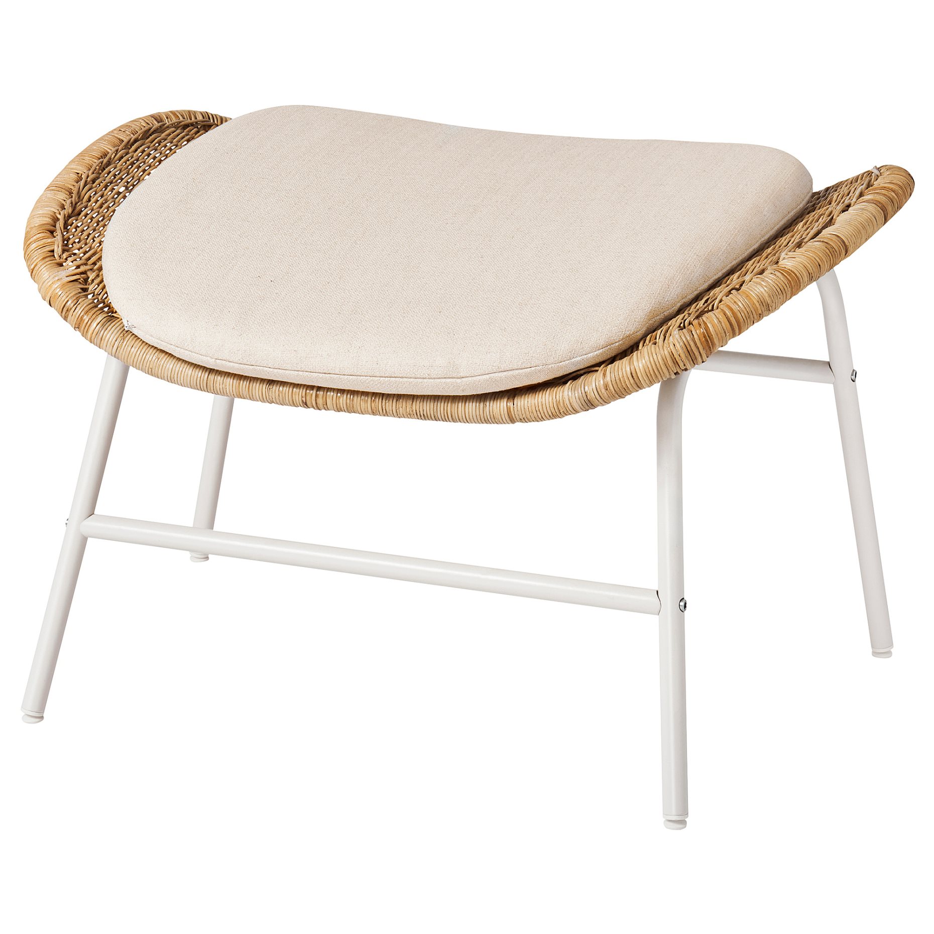 FRYKSAS, armchair and footstool/rattan, 395.631.69