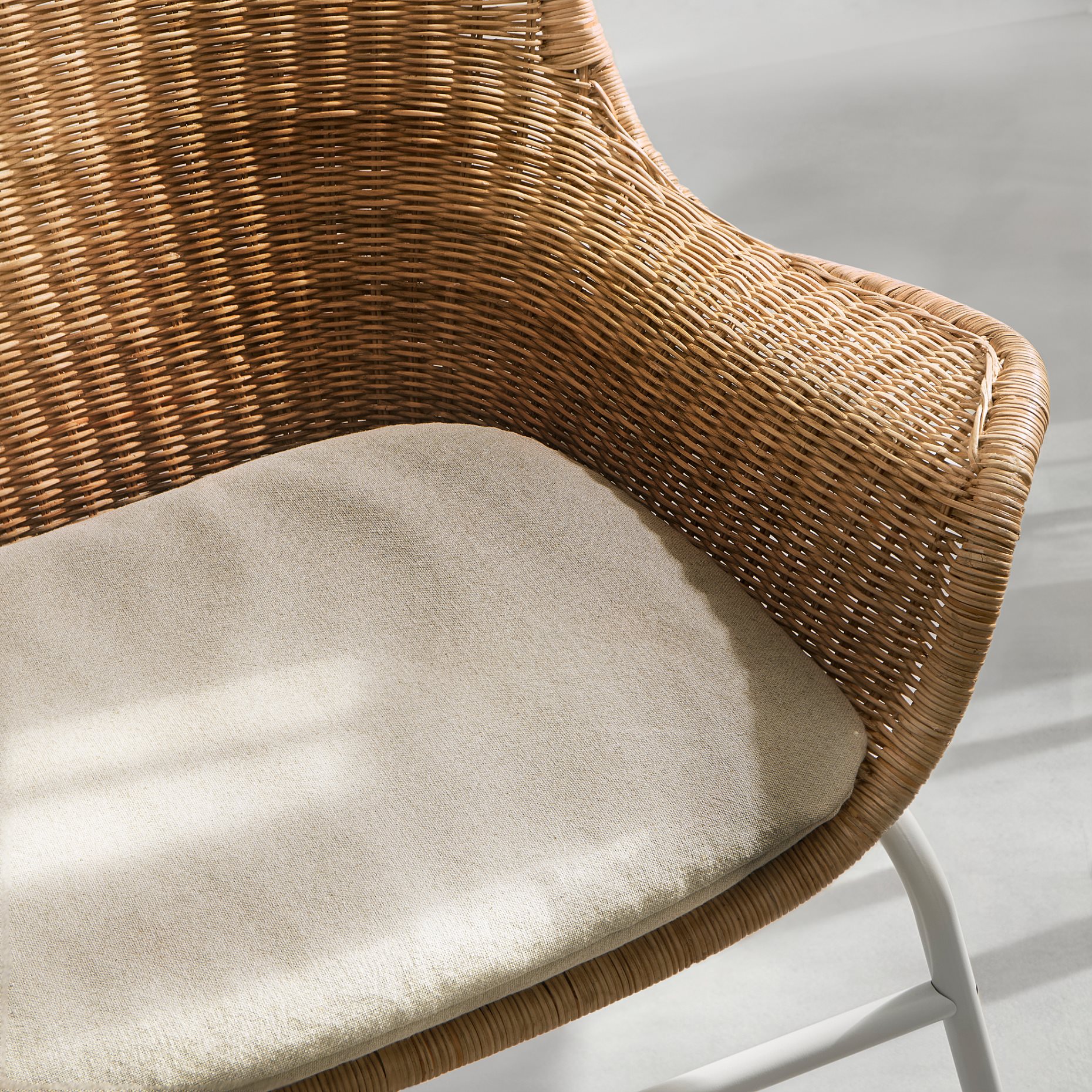 FRYKSAS, armchair and footstool/rattan, 395.631.69