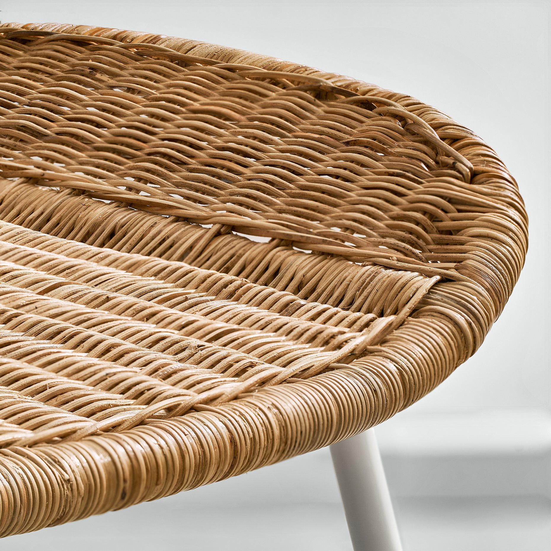 FRYKSAS, armchair and footstool/rattan, 395.631.69