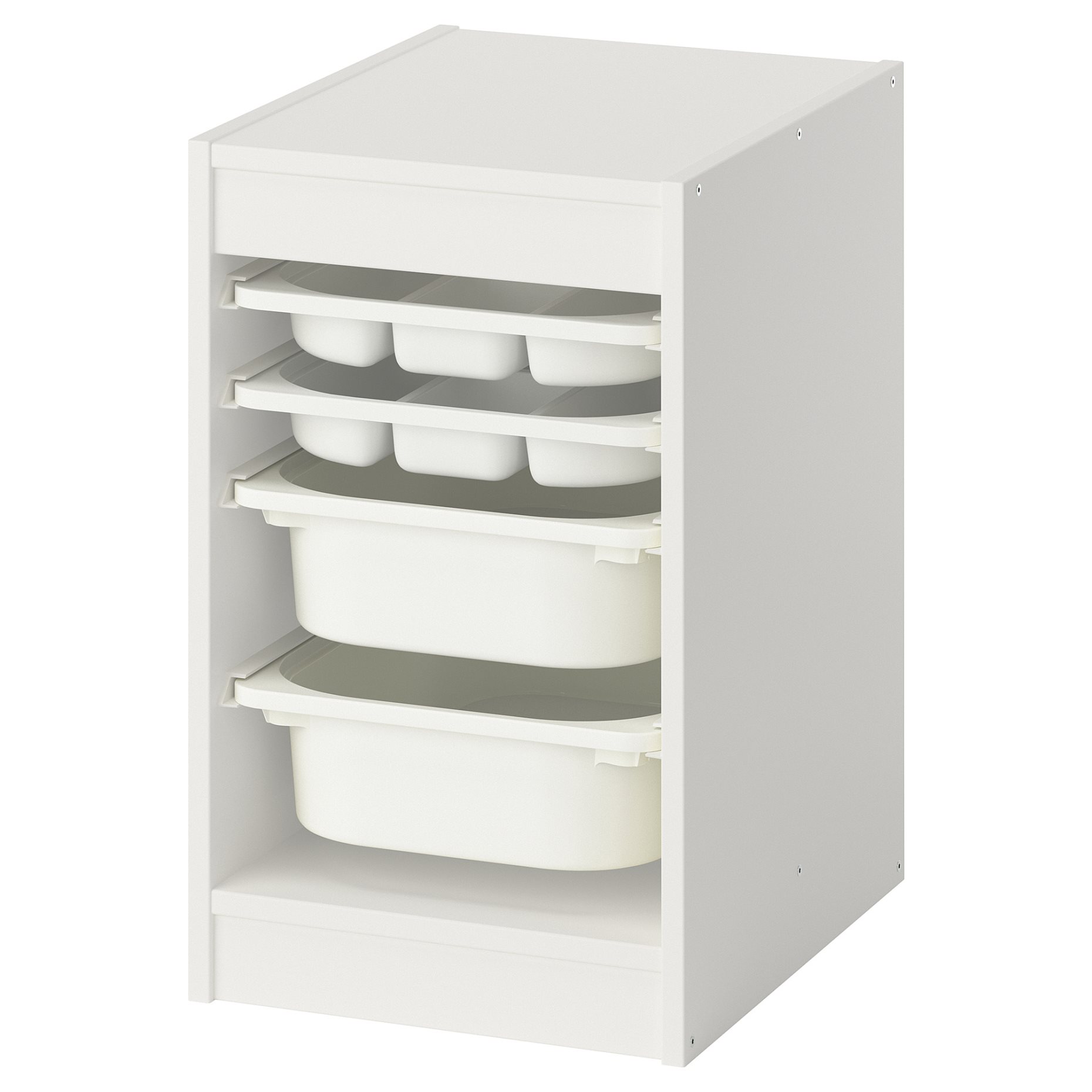TROFAST, storage combination with boxes/trays, 34x44x56 cm, 395.732.48