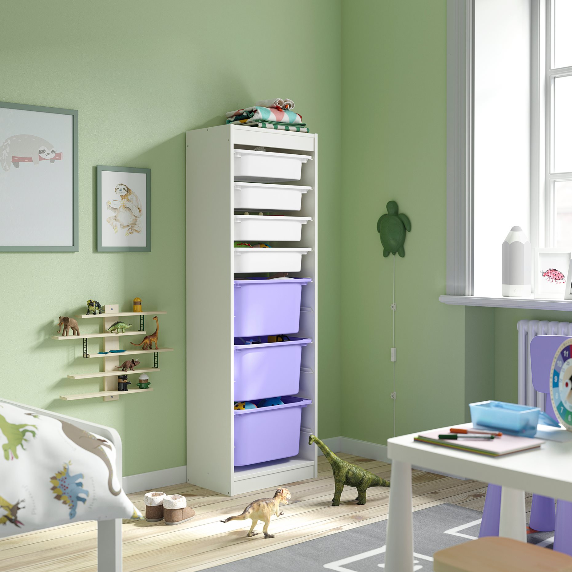 TROFAST, σύνθεση αποθήκευσης με κουτιά, 46x30x145 cm, 395.754.50