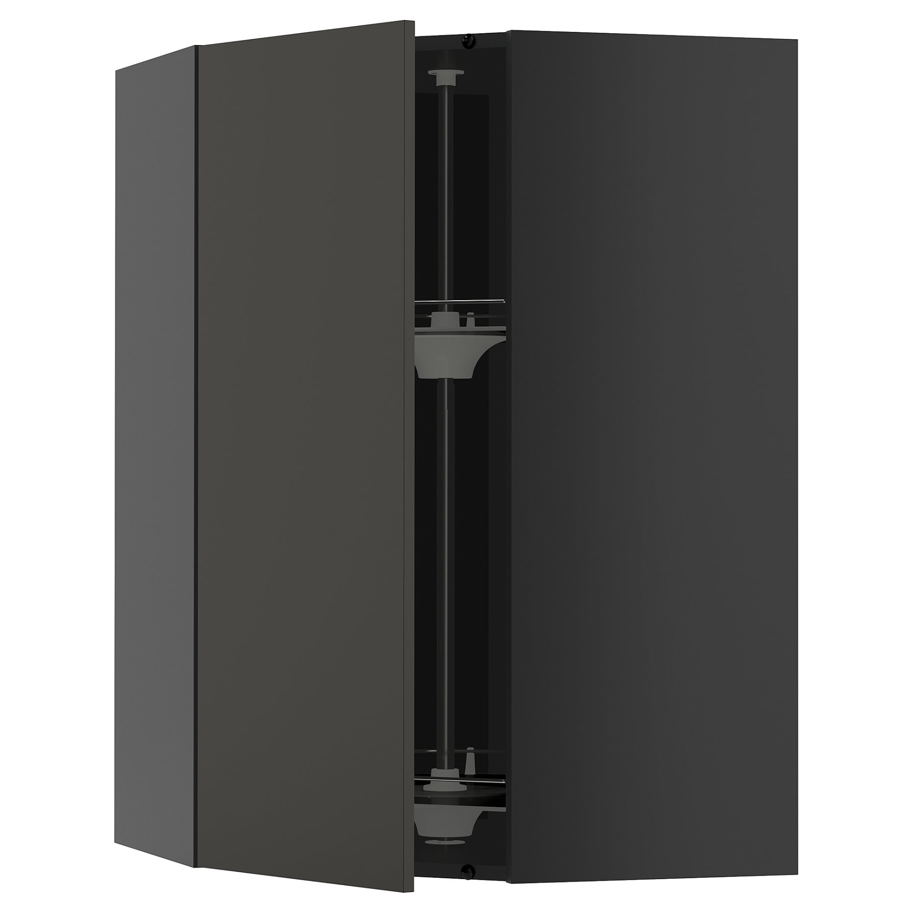 METOD, corner wall cabinet with carousel, 68x100 cm, 395.893.48