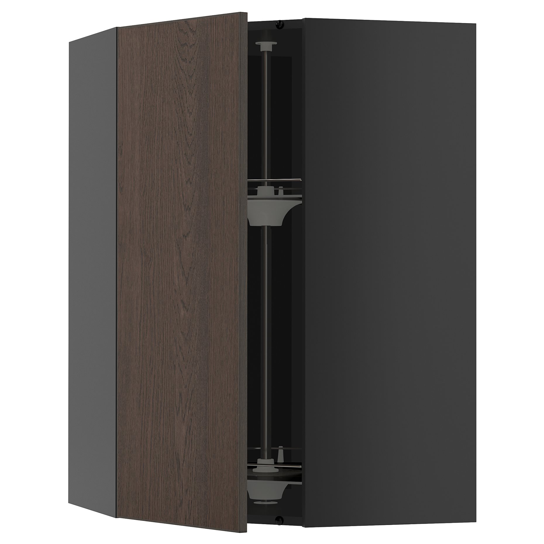 METOD, γωνιακό ντουλάπι τοίχου με καρουζέλ, 68x100 cm, 395.897.58