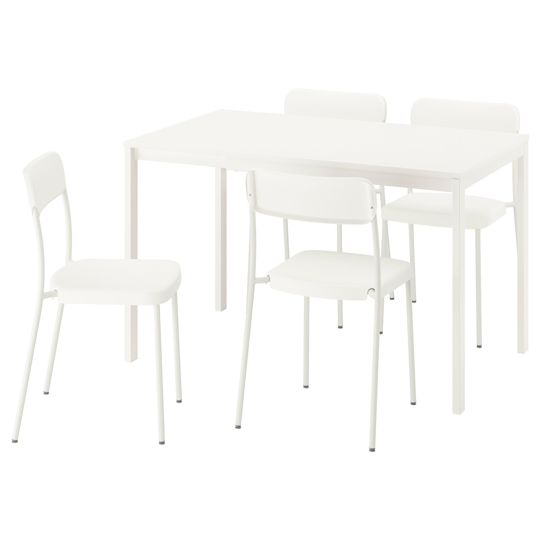 VIHALS, table and 4 chairs, 84/120x74 cm, 395.899.56