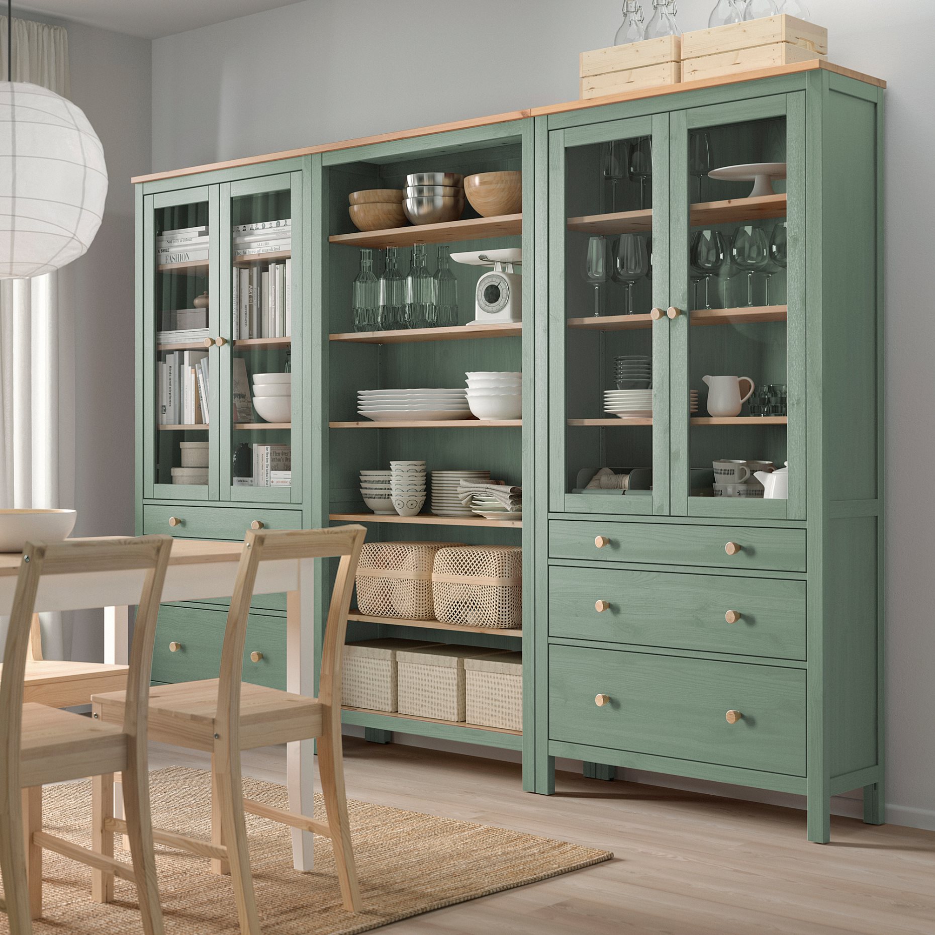 HEMNES, storage combination w doors/drawers, 270x197 cm, 395.910.68