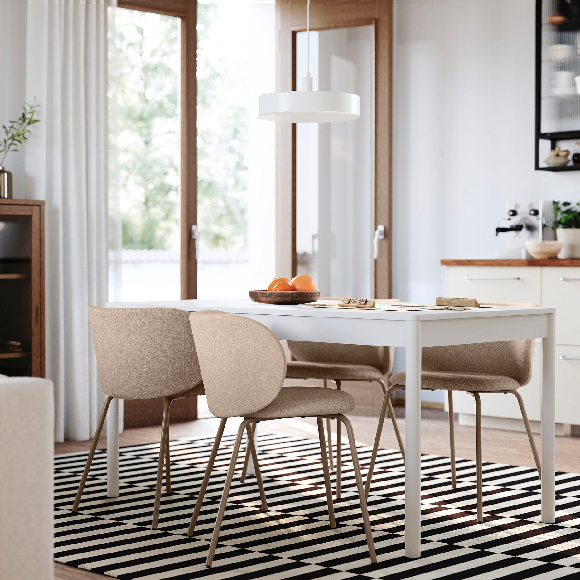 TONSTAD/KRYLBO, table and 4 chairs, 150x80 cm, 395.966.45