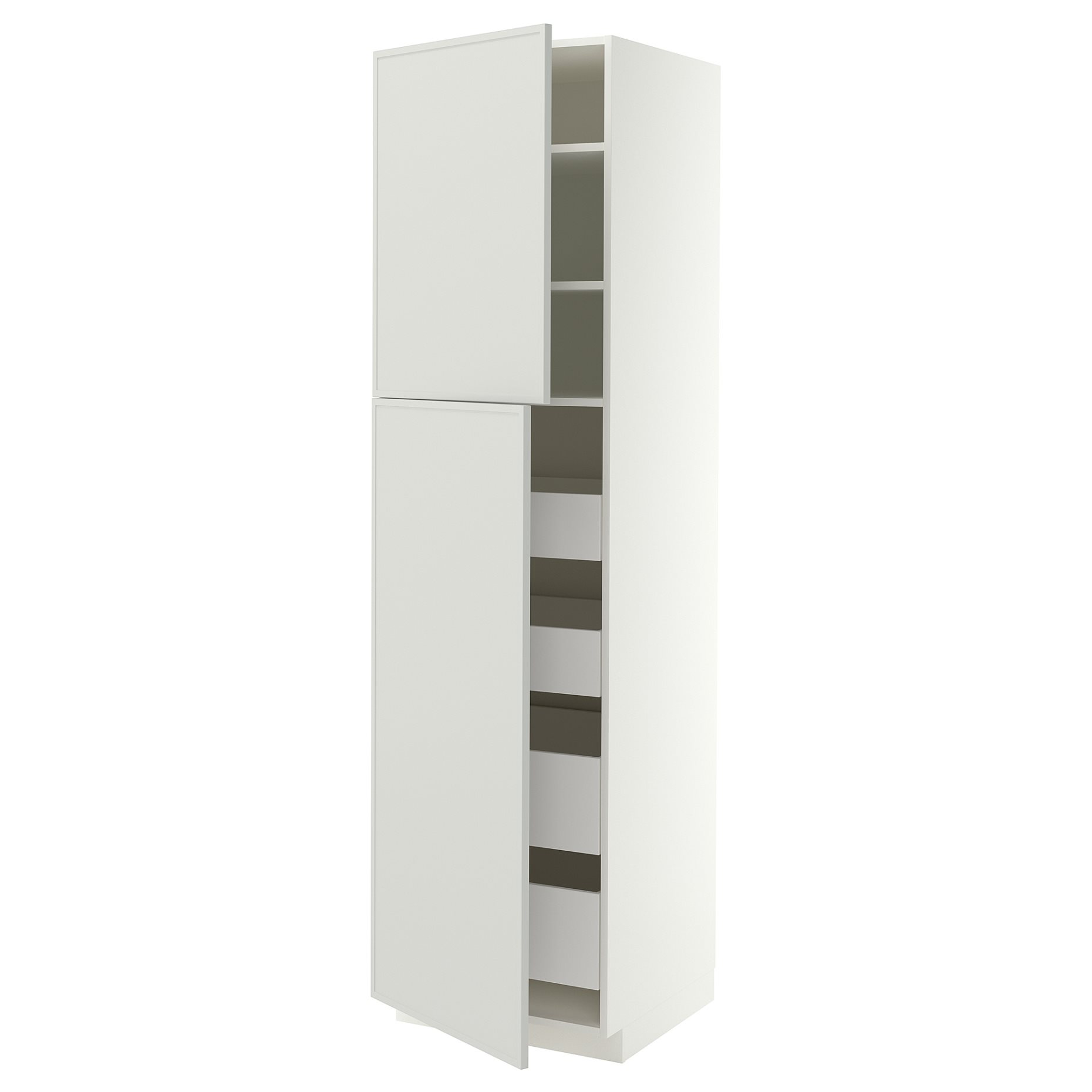 METOD, high cabinet with 2 doors/4 drawers, 60x60x220 cm, 396.059.18