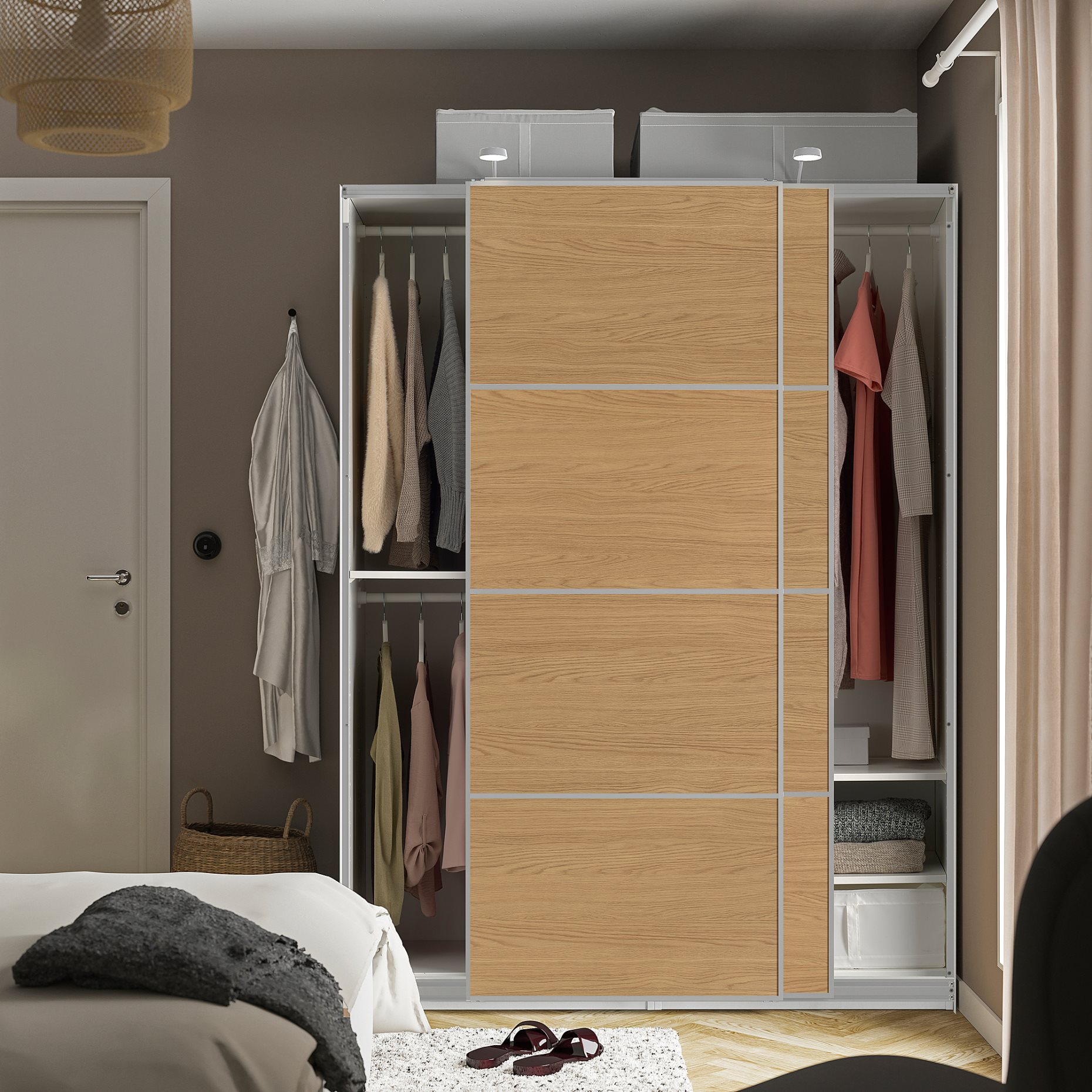 PAX, wardrobe with sliding doors, 150x66x201 cm, 396.088.13