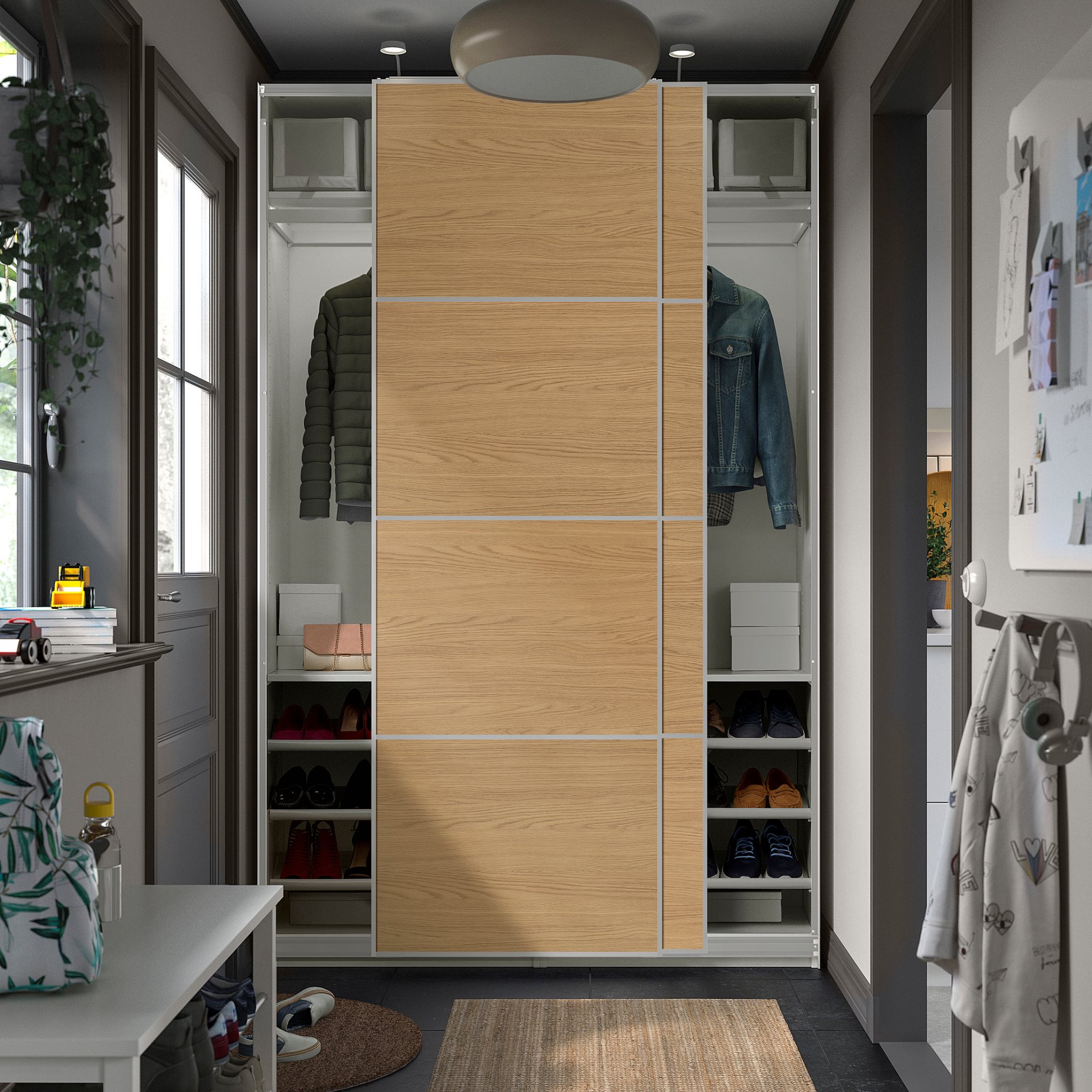 PAX, wardrobe with sliding doors, 150x43x236 cm, 396.088.32