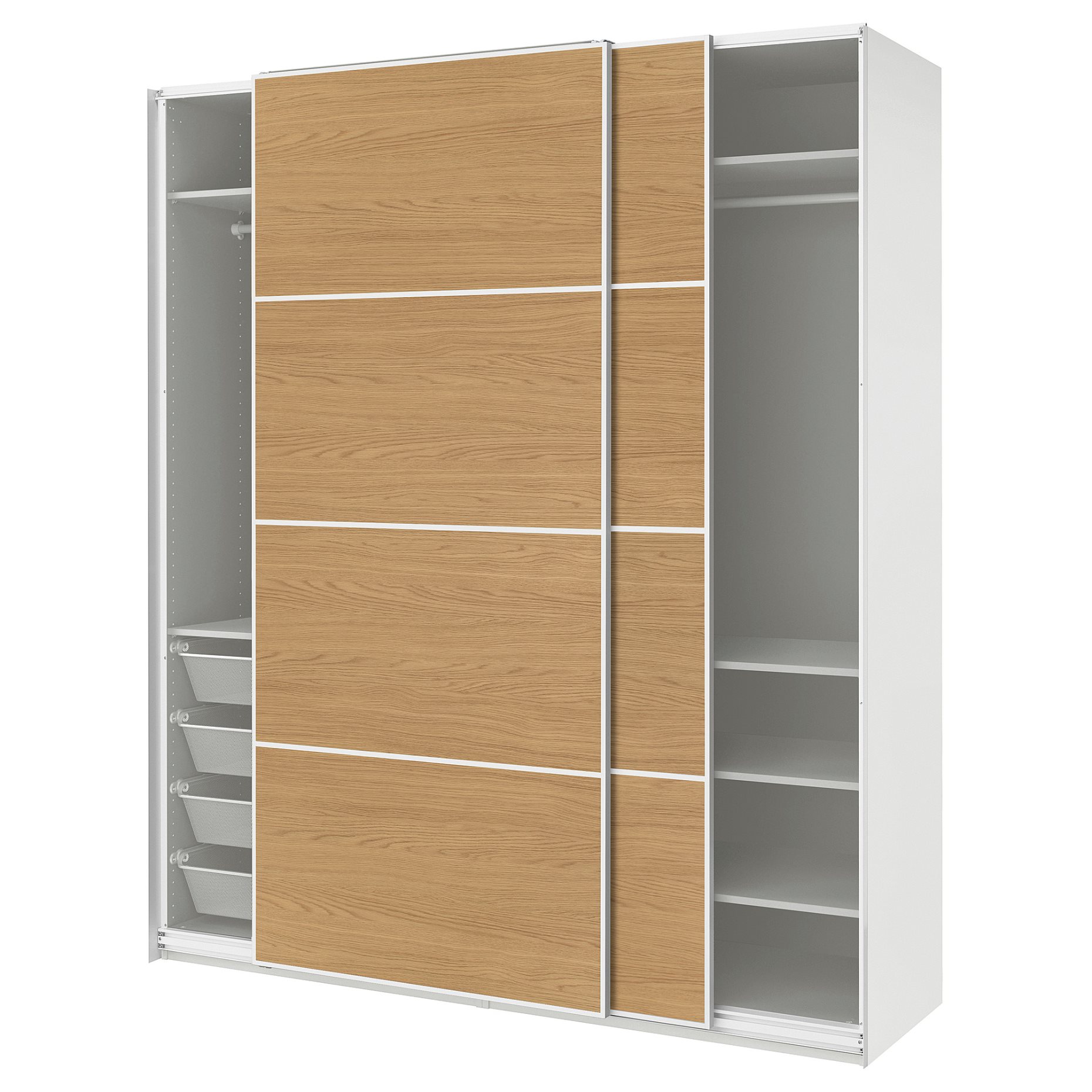 PAX, wardrobe with sliding doors, 200x66x236 cm, 396.088.70