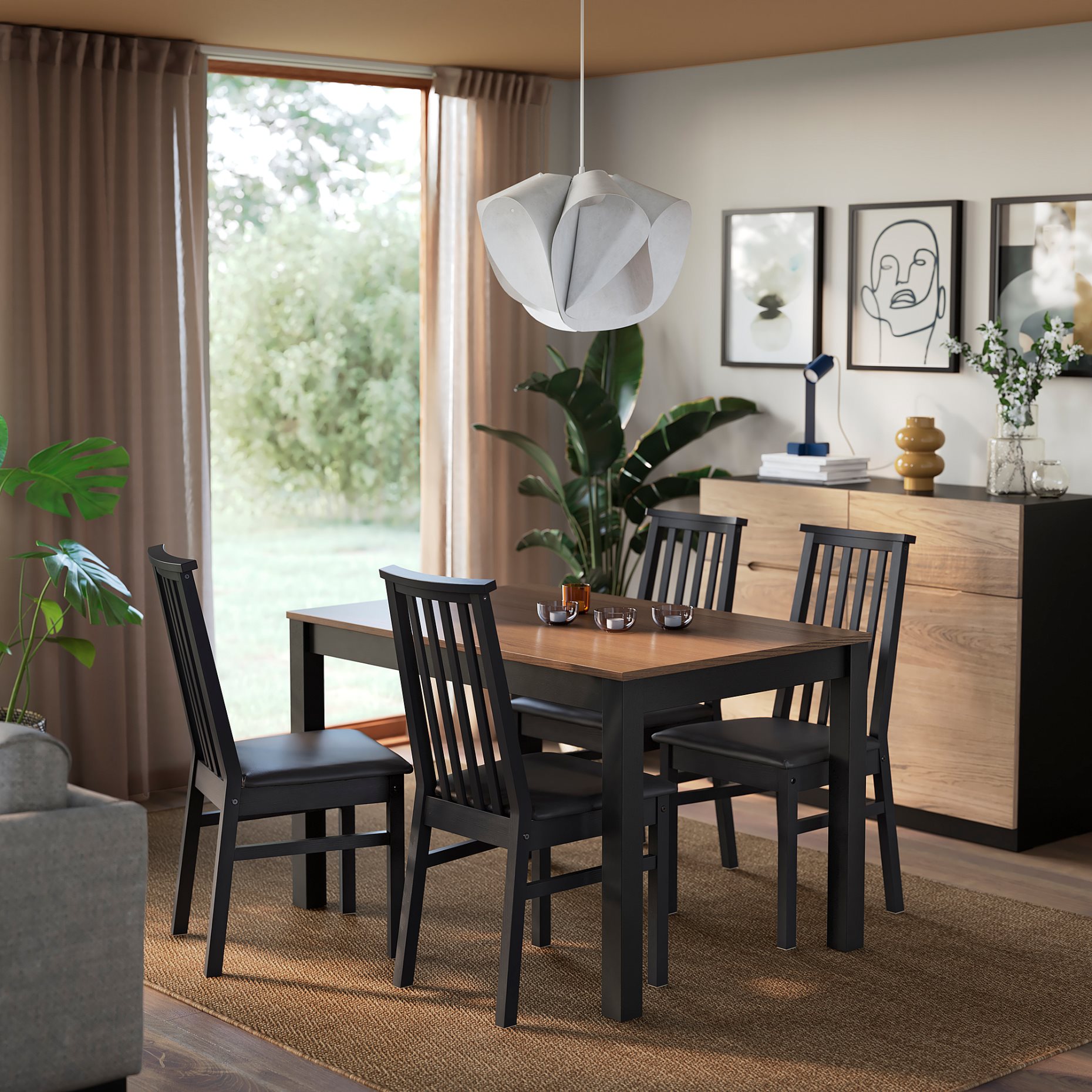 ÅLHULT / ÅLHULT, table and 4 chairs, 120x80 cm, 396.100.76