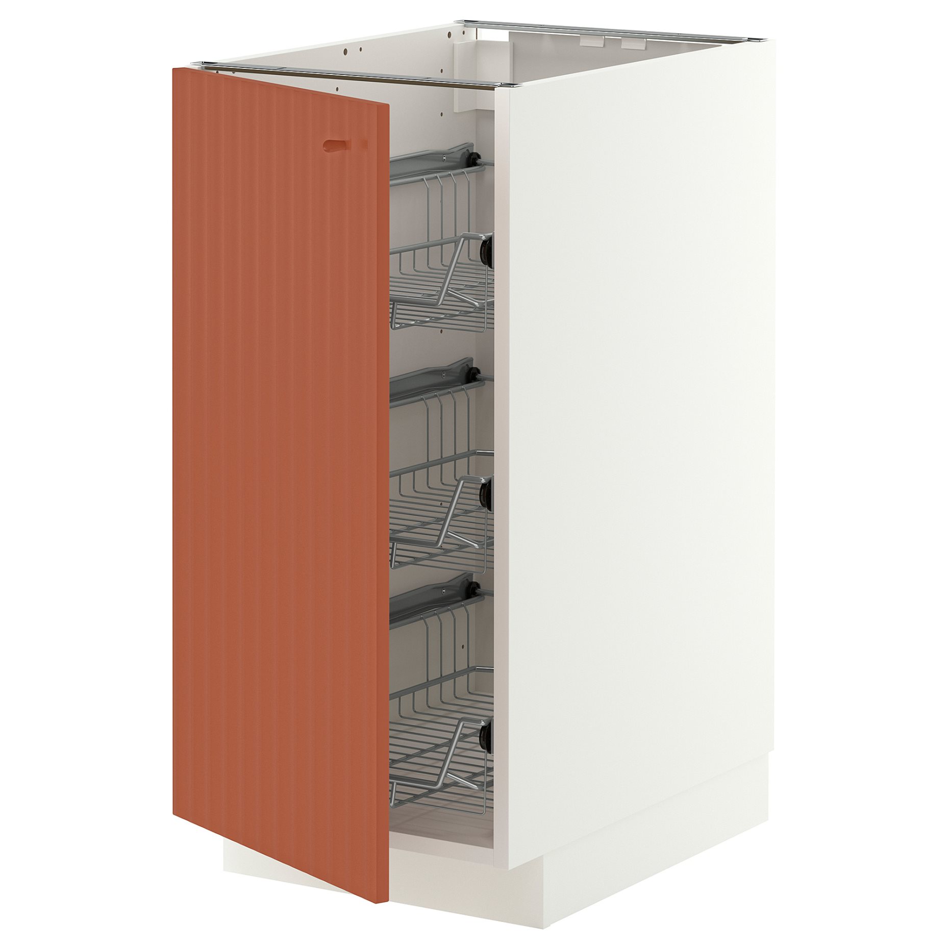METOD, base cabinet with wire baskets, 40x60 cm, 396.118.96