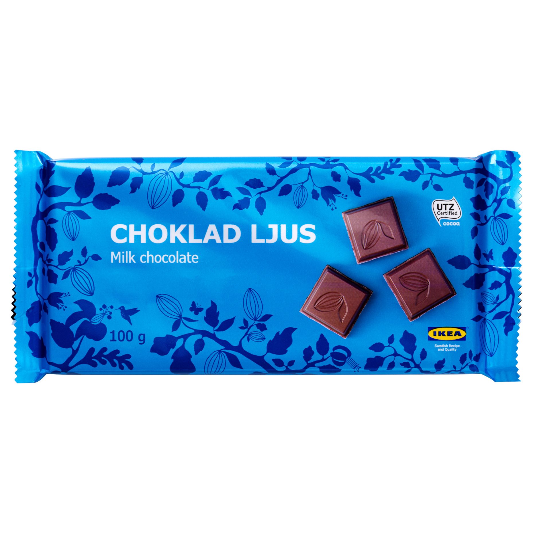 CHOKLAD LJUS, milk chocolate bar/UTZ certified, 100 g, 402.939.25