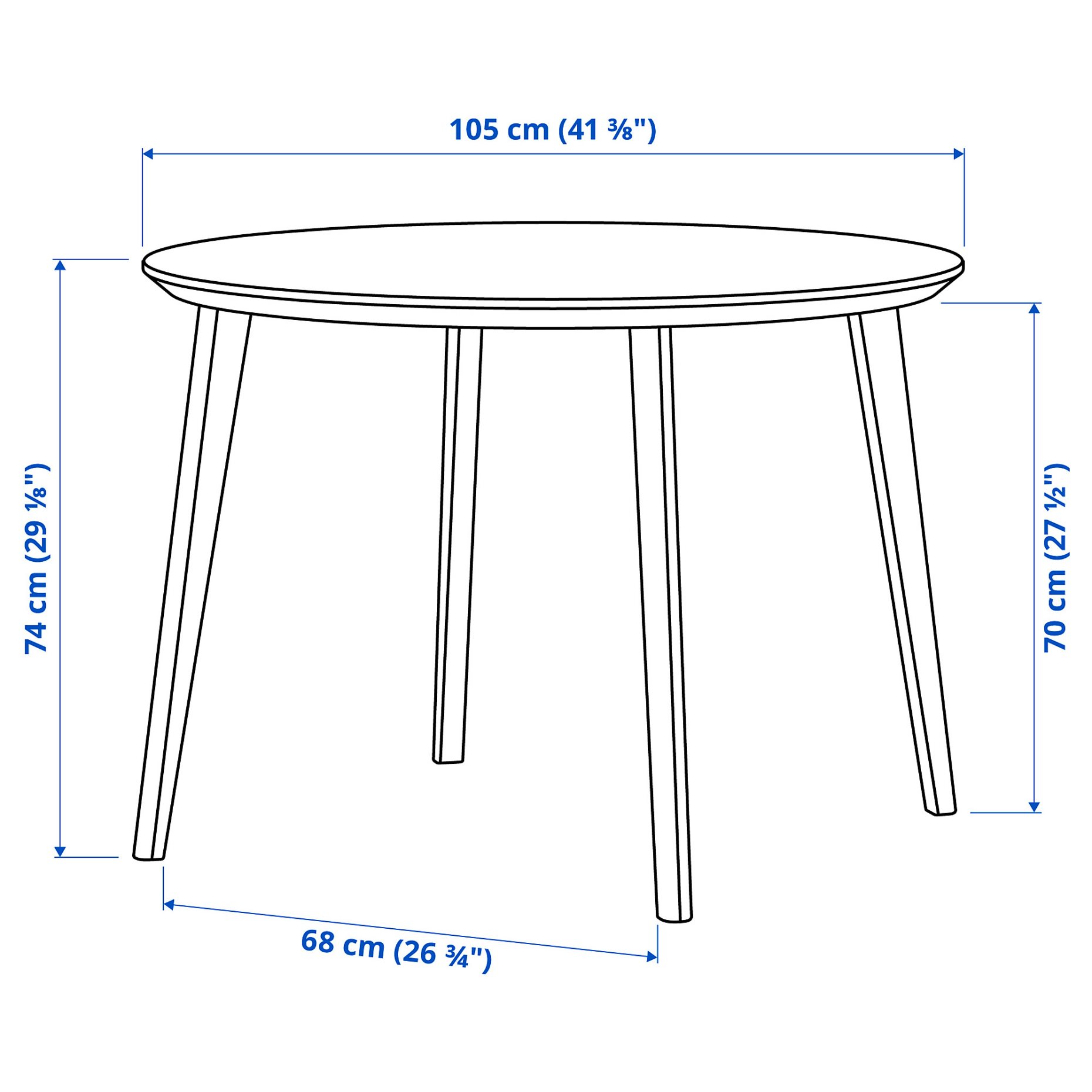 LISABO, table, 105 cm, 404.164.98