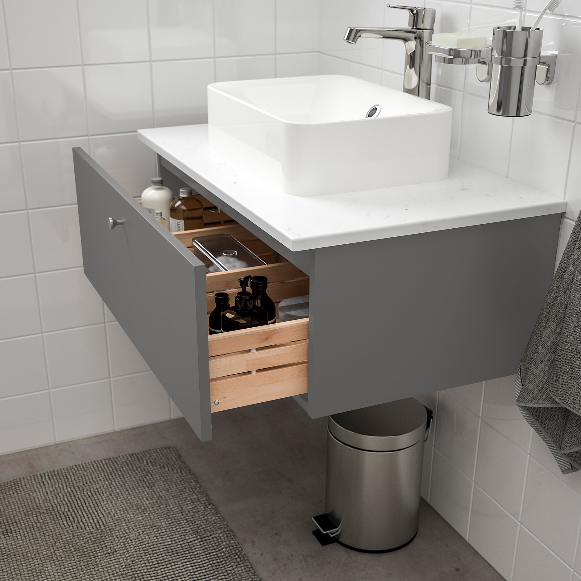 GODMORGON, wash-stand with 1 drawer, 80x47x29 cm, 404.827.56