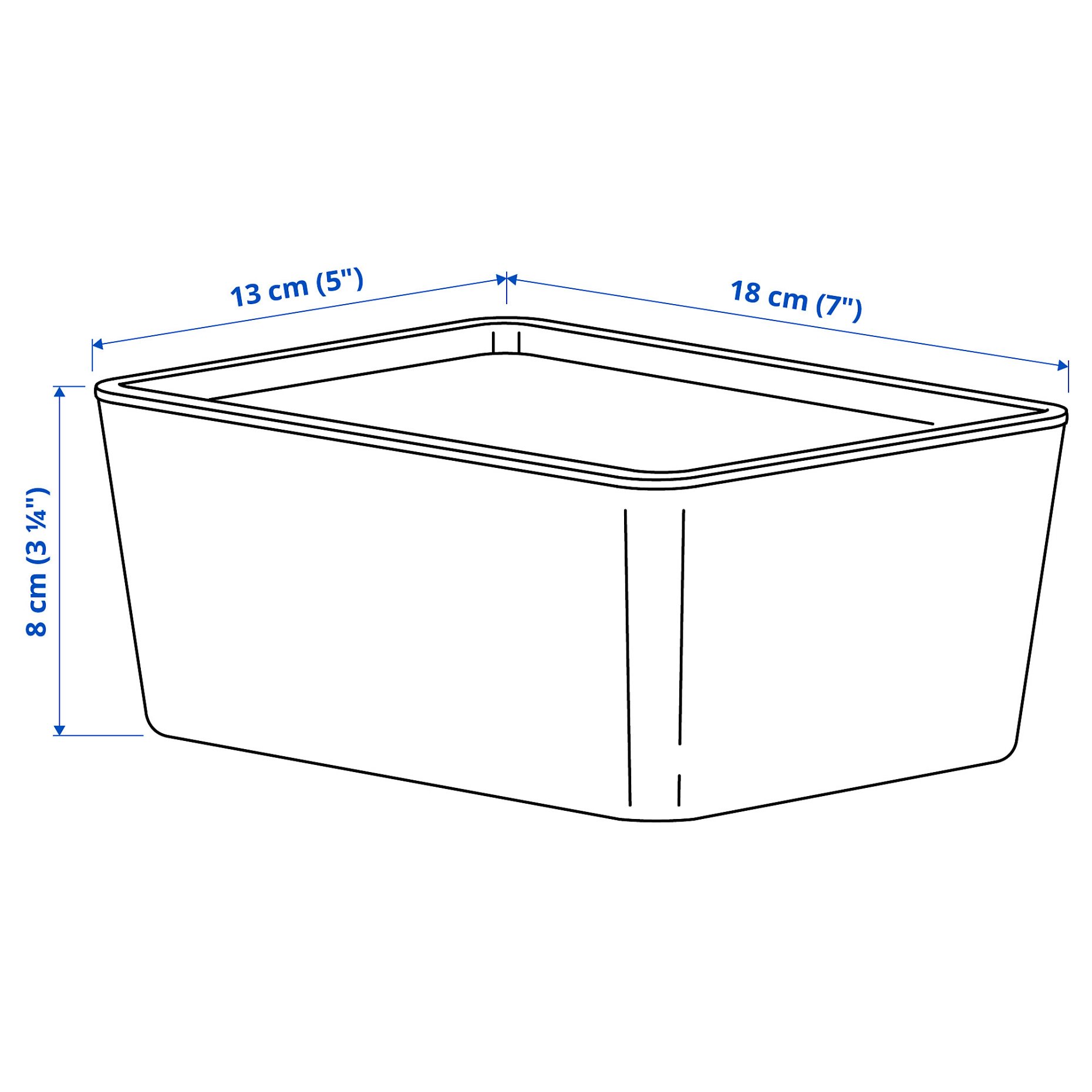 KUGGIS, box with lid, 13x18x8 cm, 404.858.54