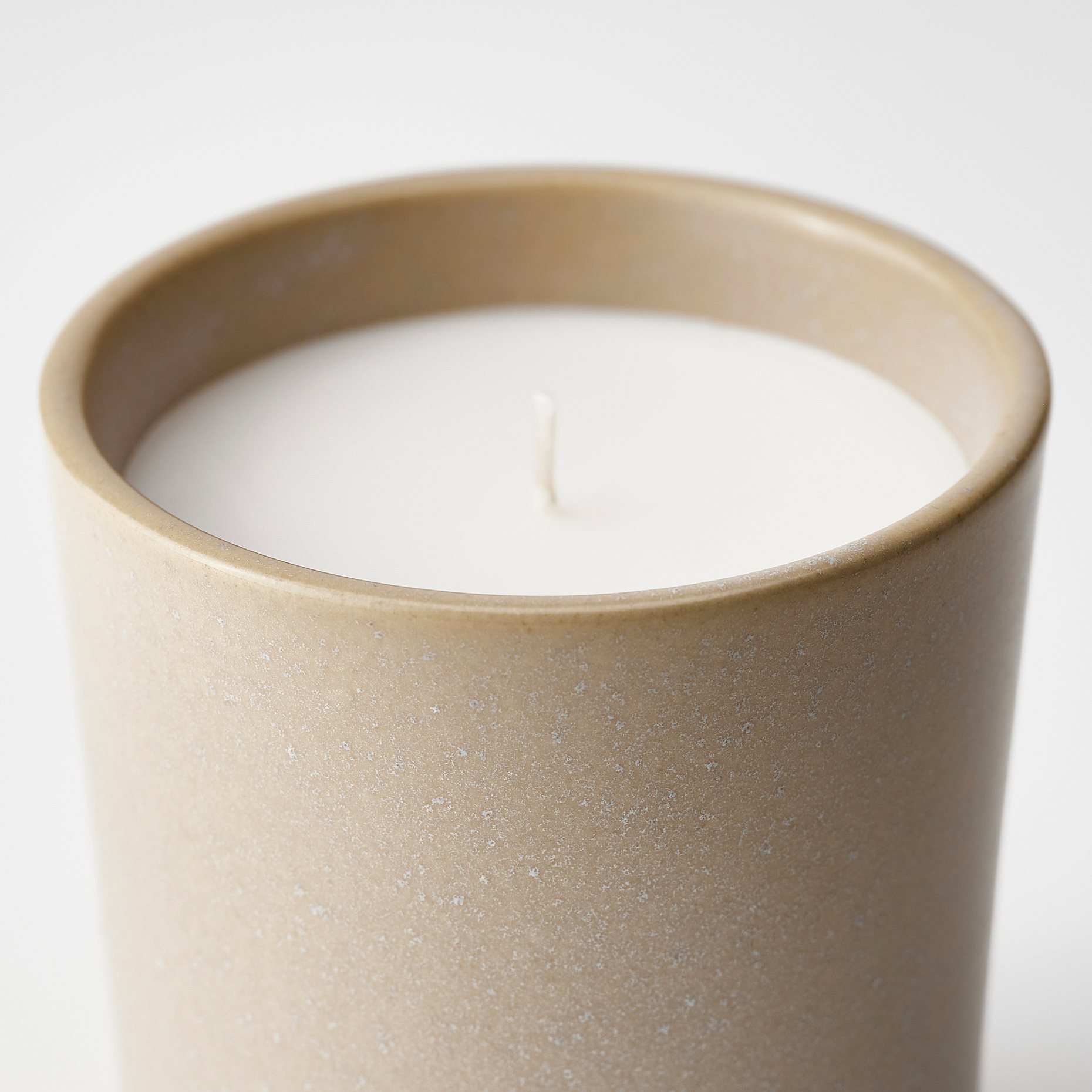 JÄMLIK, scented candle in ceramic jar/Vanilla, 50 hr, 405.021.94