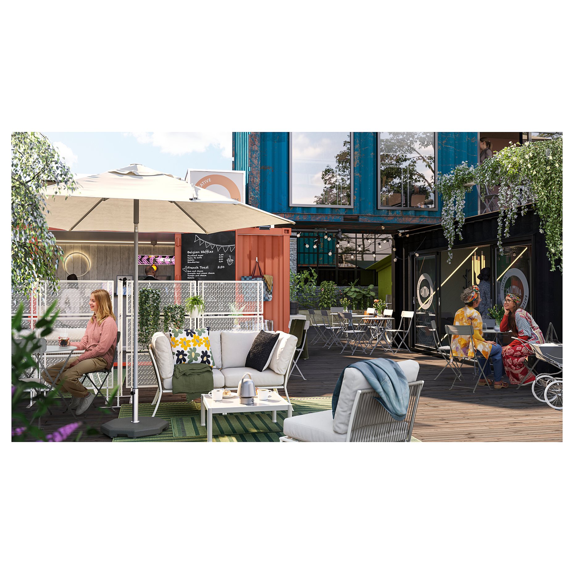 SEGERÖN, τραπέζι μέσης/εξωτερικού χώρου, 73x73 cm, 405.107.97