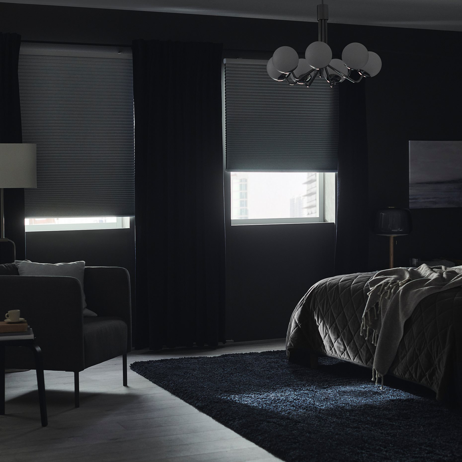 TREDANSEN, block-out cellular blind wireless/battery-operated, 80x195 cm, 405.124.52