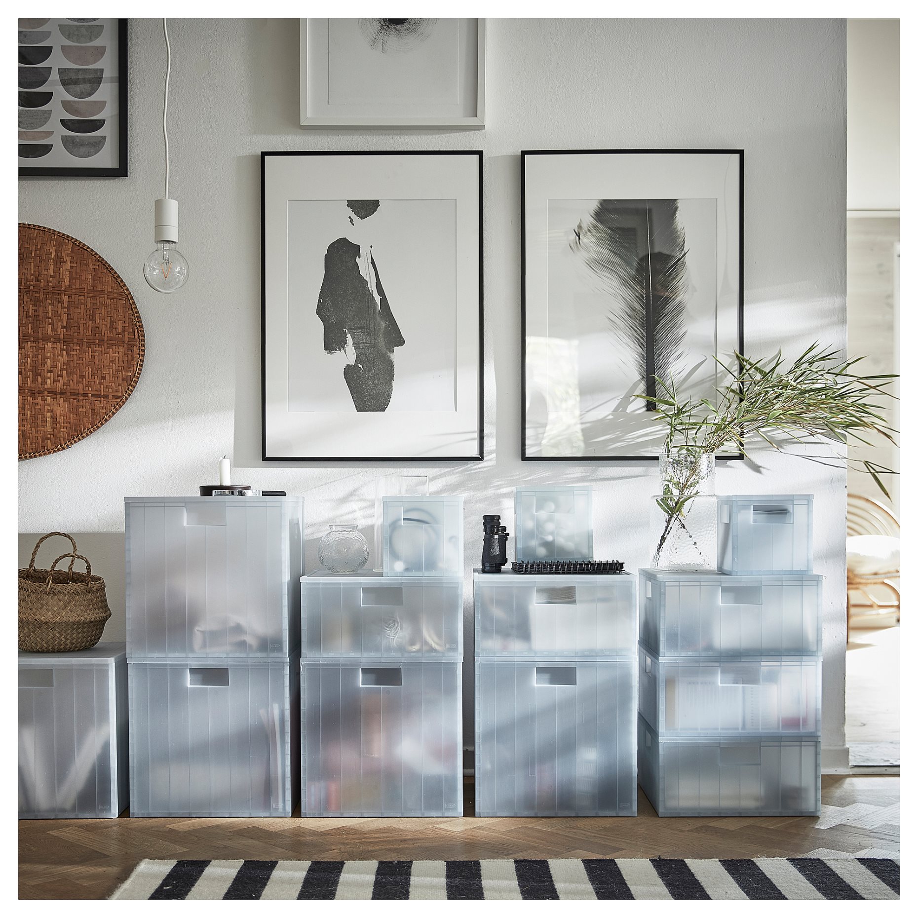 PANSARTAX, storage box with lid, 33x33x33 cm, 405.150.21