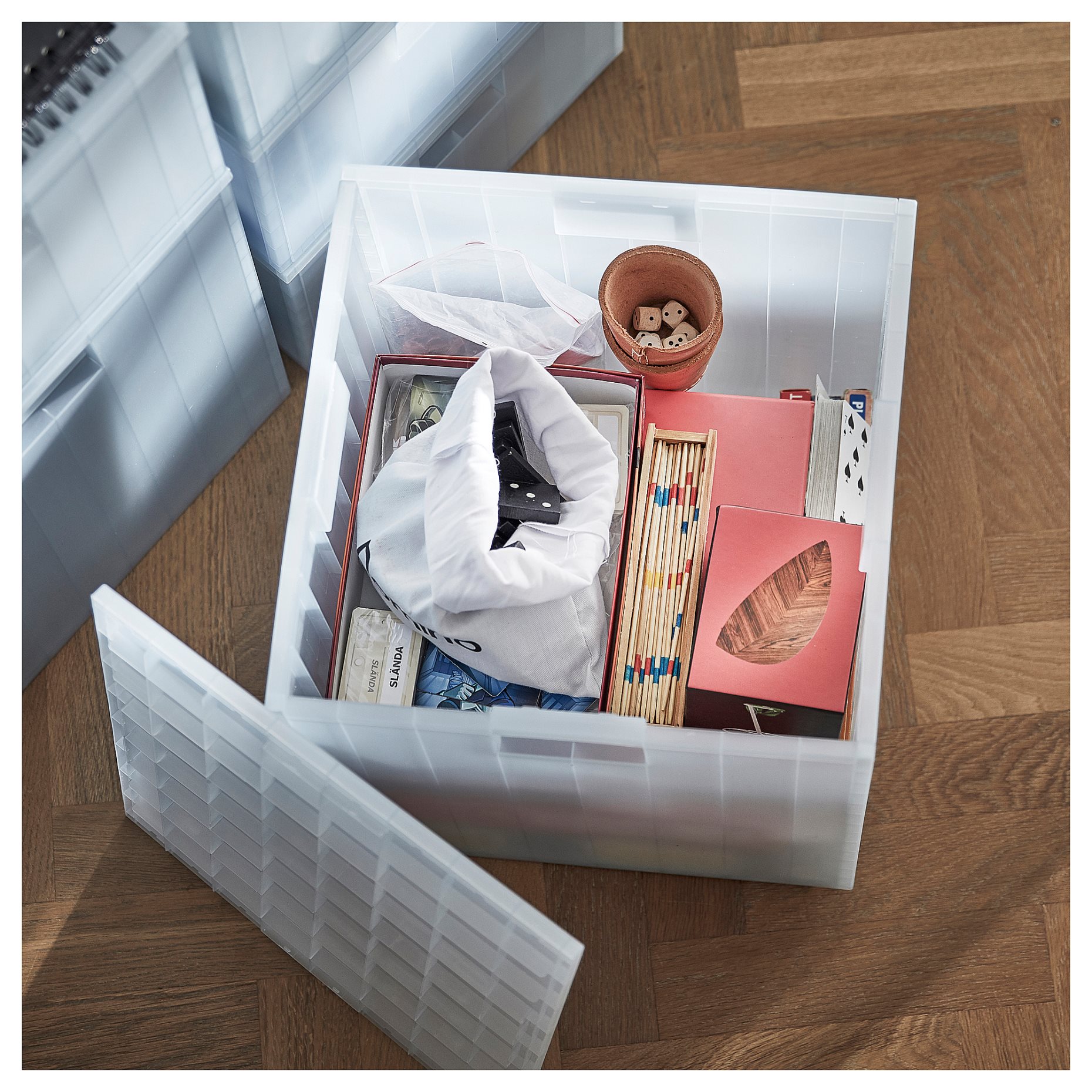 PANSARTAX, storage box with lid, 33x33x33 cm, 405.150.21