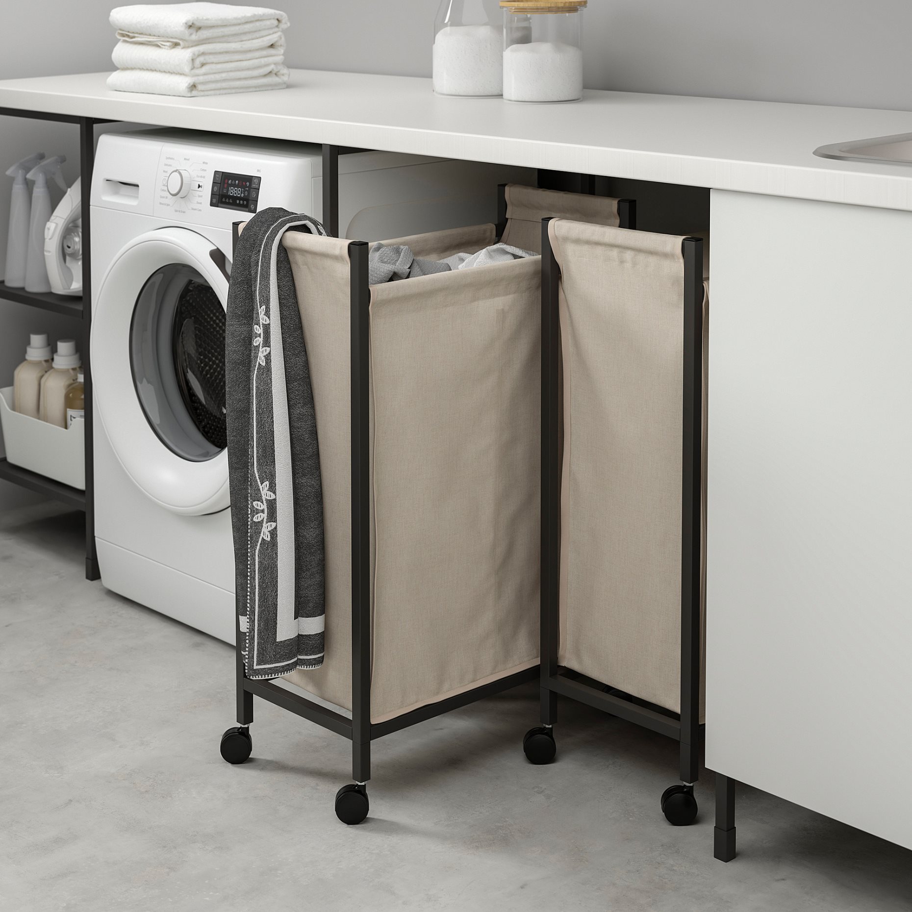 ENHET, laundry bag with castors, 80 l, 405.161.05