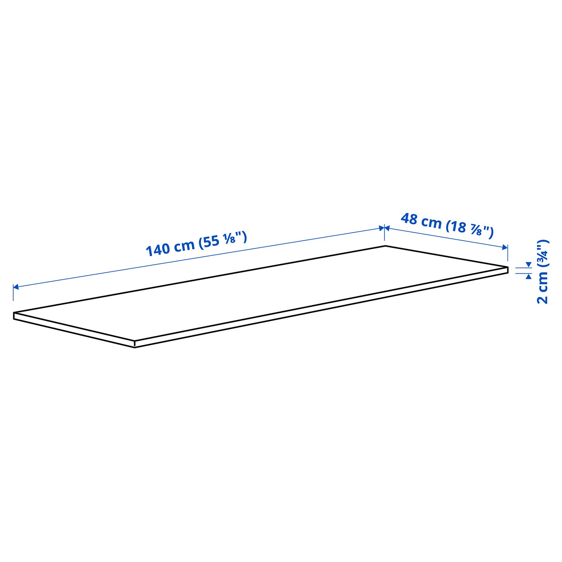 MITTZON, επιφάνεια τραπεζιού, 140x48 cm, 405.277.88