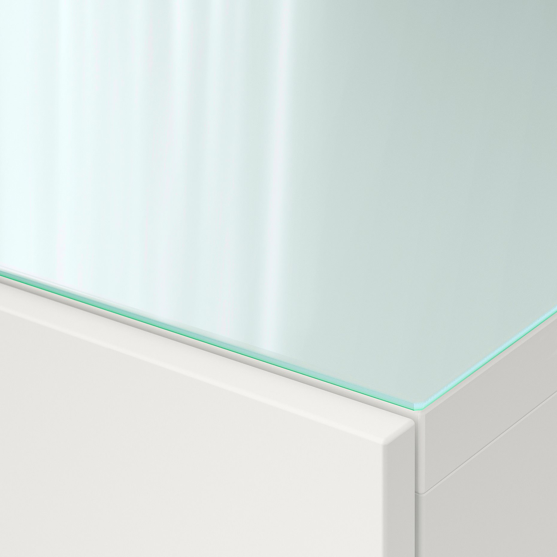 BESTÅ, άνω επιφάνεια/γυαλί, 180x40 cm, 405.407.56