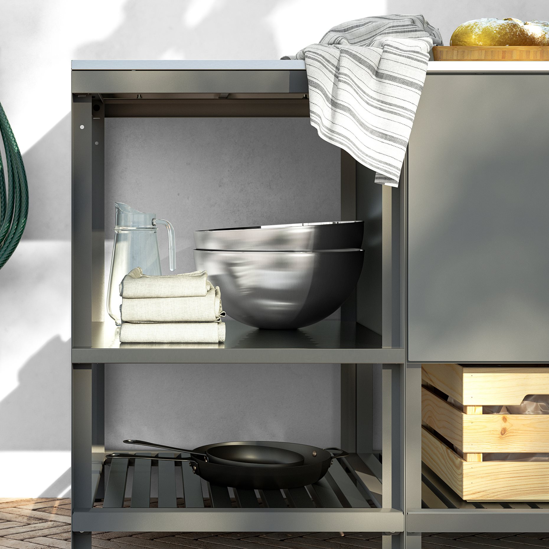 BATSKAR, open kitchen unit/outdoor, 60x60 cm, 405.533.91