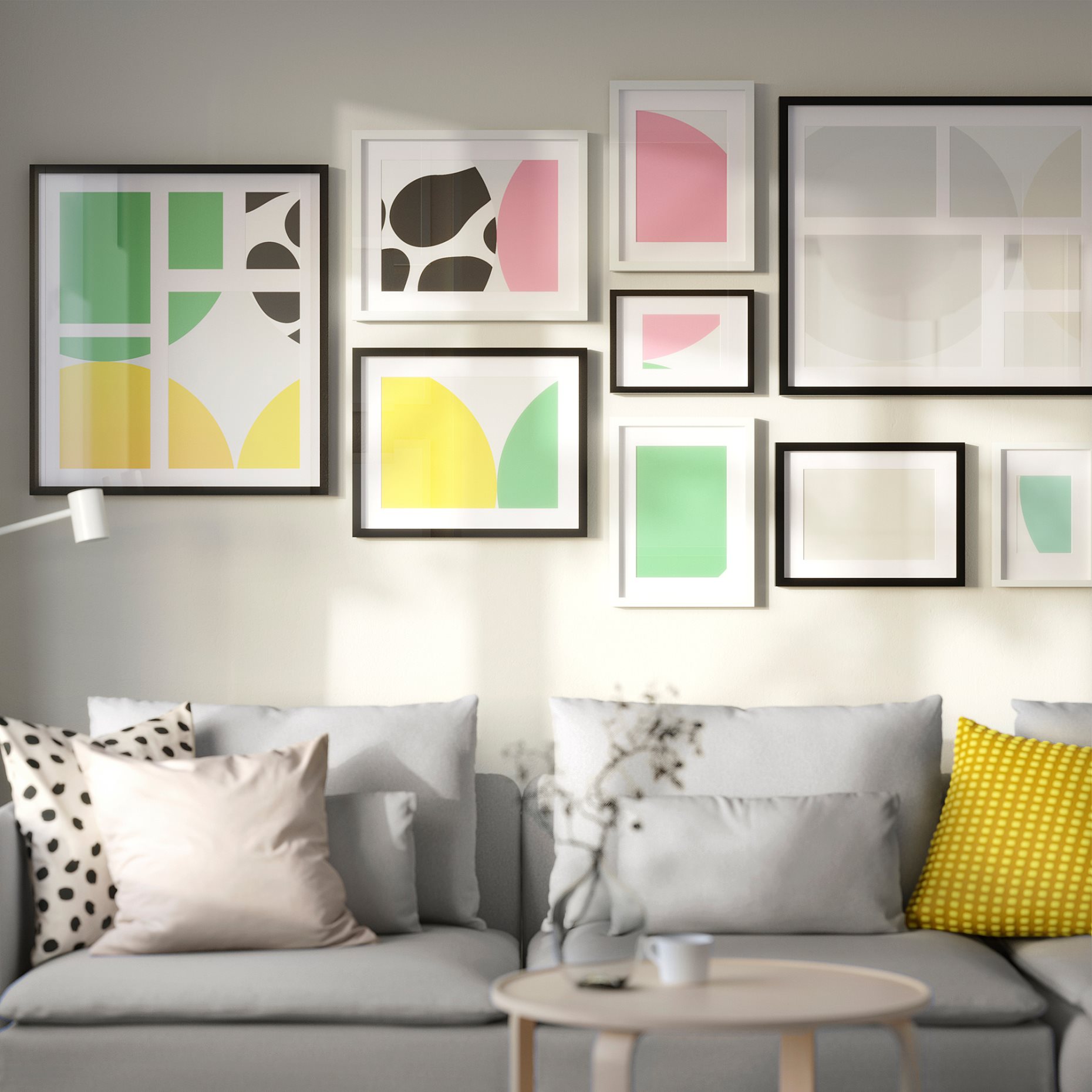 RODALM, κορνίζα για 5 φωτογραφίες, 64x71 cm, 405.537.15