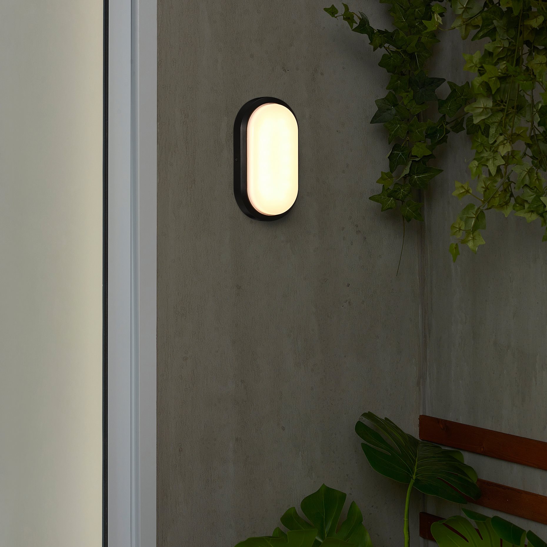 DÄCKSBÅT, wall lamp with built-in LED light source, wired-in installation/outdoor, 405.559.84
