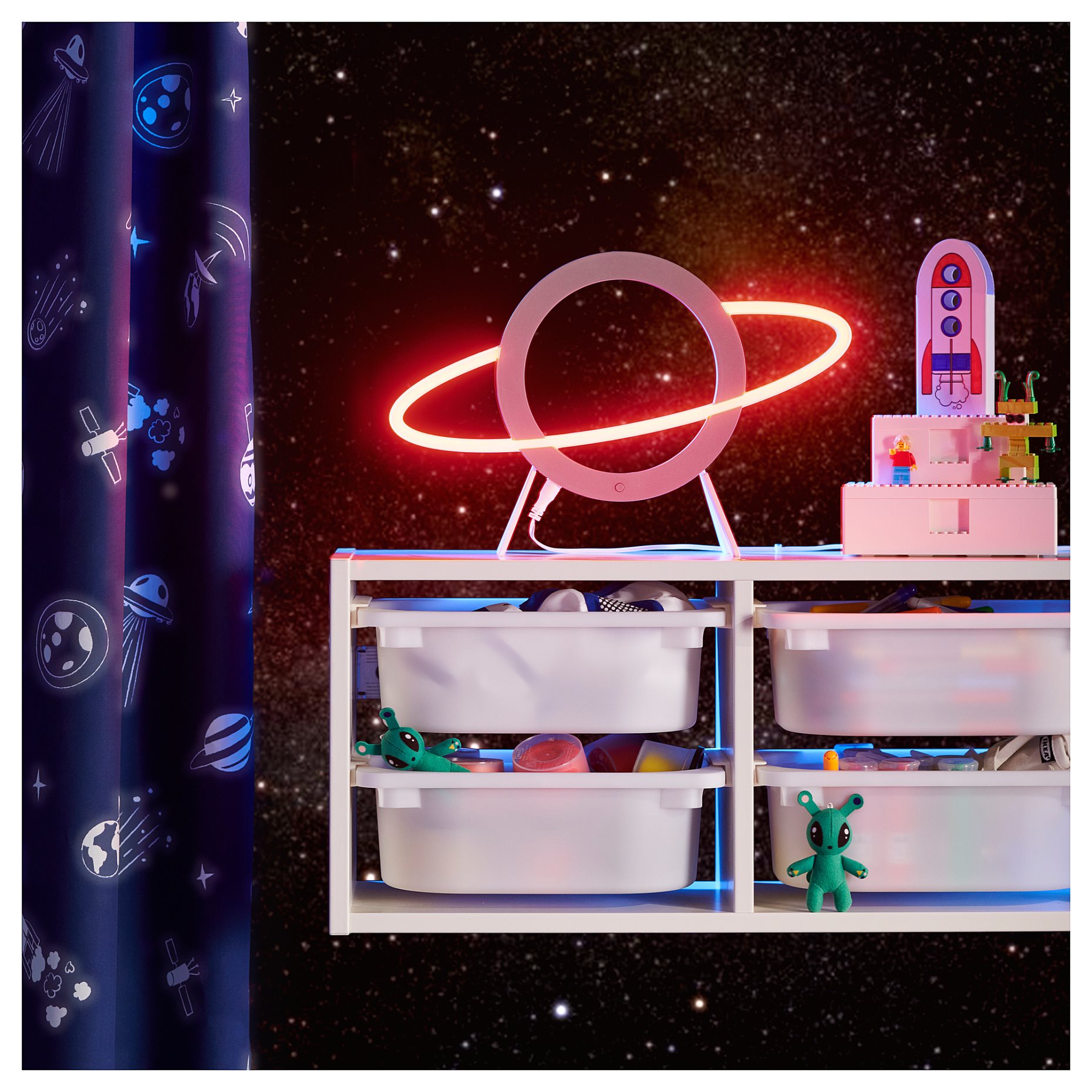 AFTONSPARV, διακοσμητικός φωτισμός με ενσωματωμένο φωτισμό LED/σχήμα πλανήτη, 405.587.13