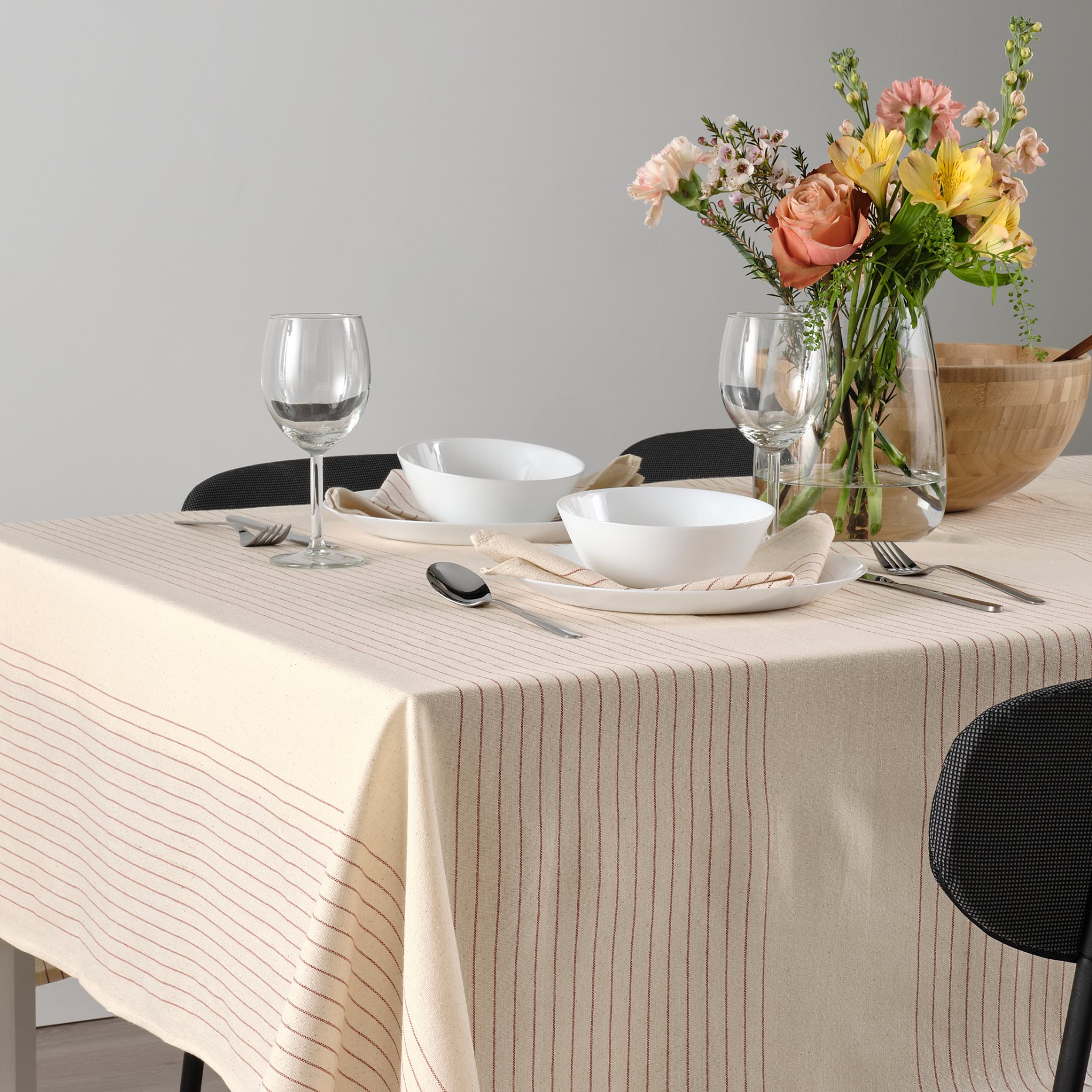 VIPPSTARR, tablecloth stripe pattern, 150x150 cm, 405.591.85