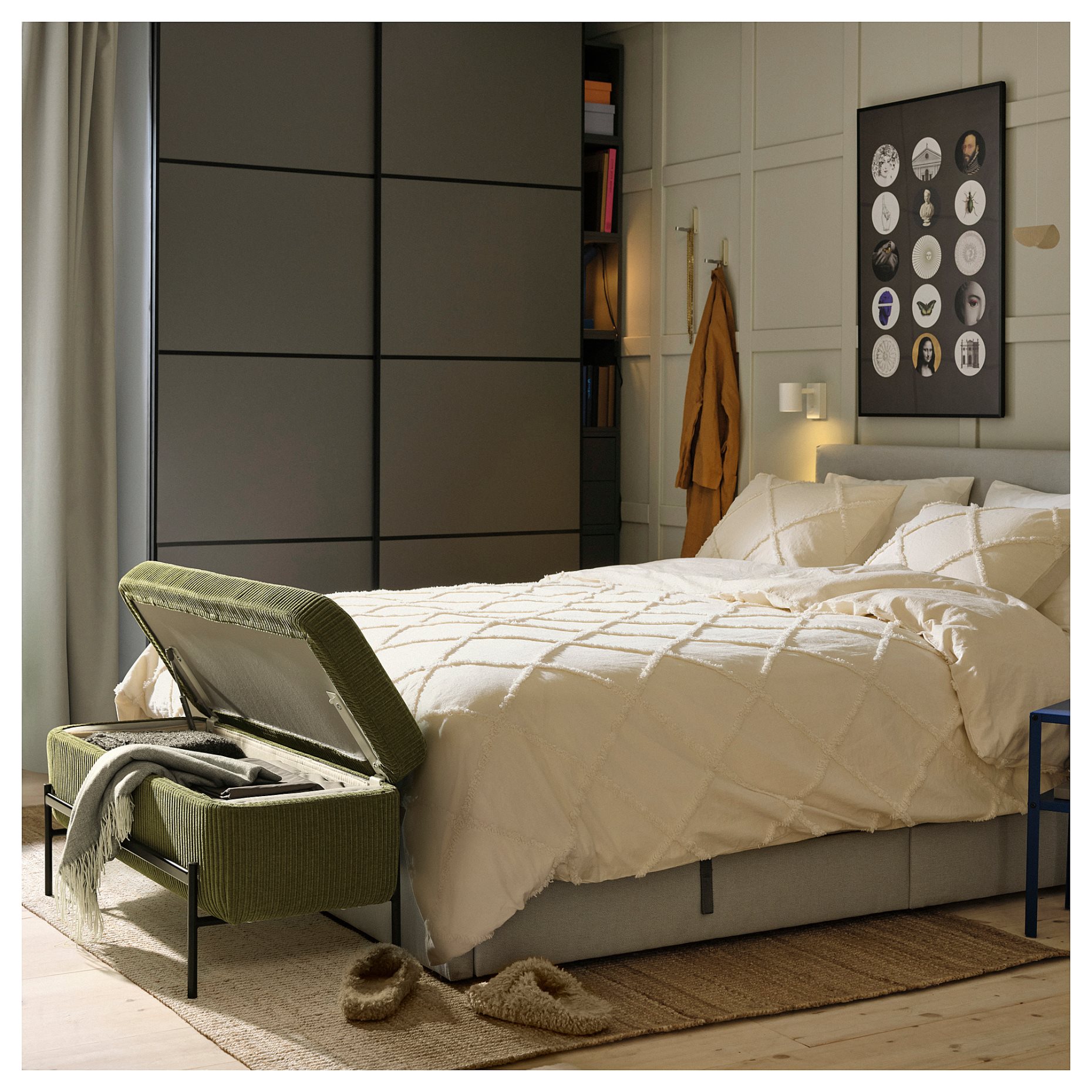 VALTORP, bench with storage, 103 cm, 405.702.39