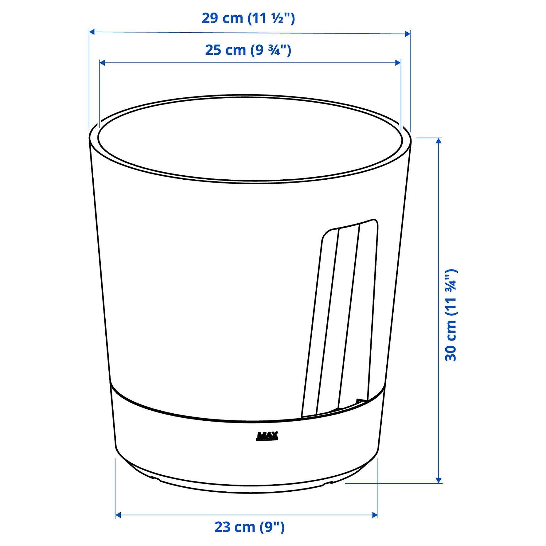 VÅRDTRÄD, αυτοποτιζόμενη γλάστρα εσωτερικού/εξωτερικου χώρου, 24 cm, 405.708.66