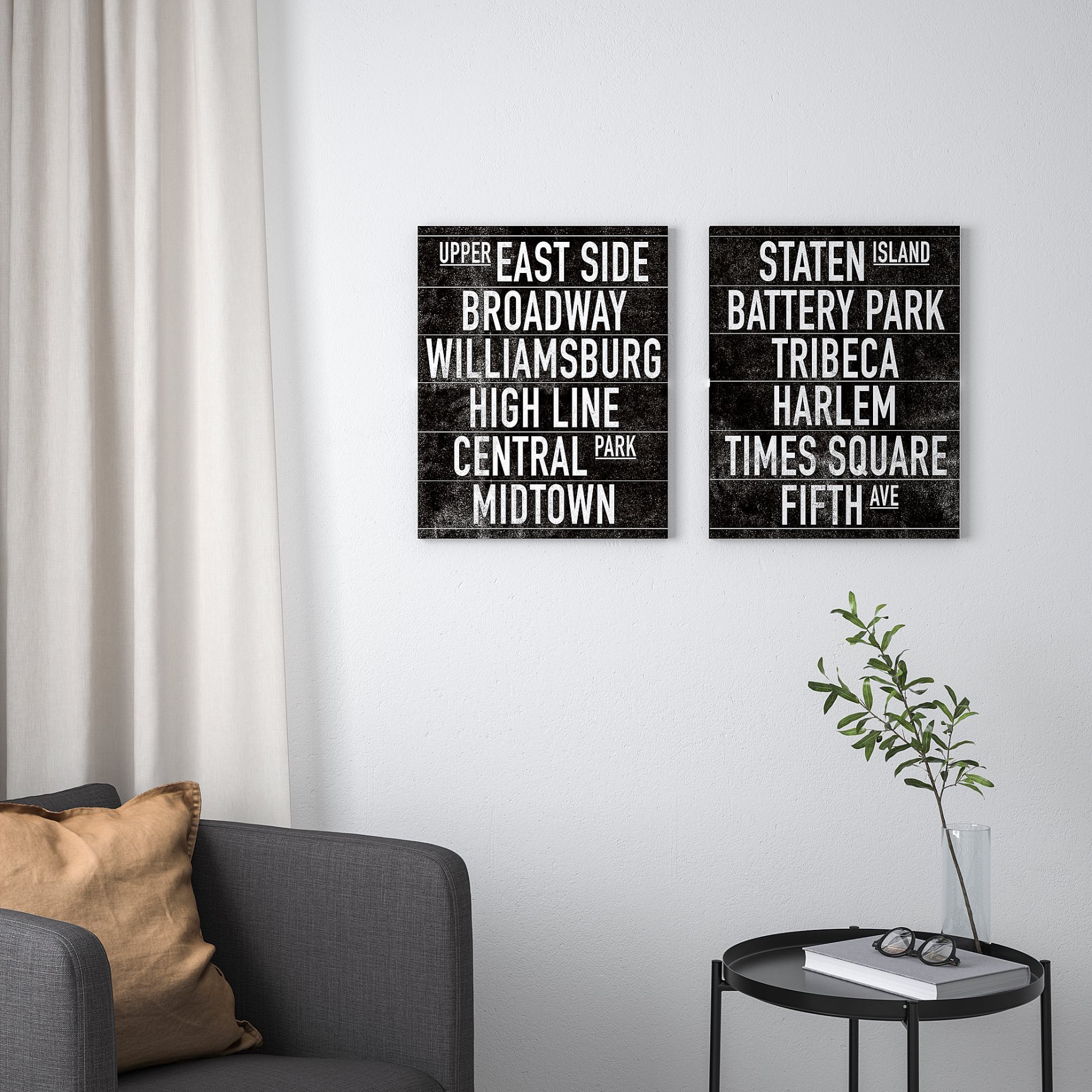 PJÄTTERYD, πίνακας/ταξίδια στη Νέα Υόρκη, 2 τεμ. 40x50 cm, 405.712.91