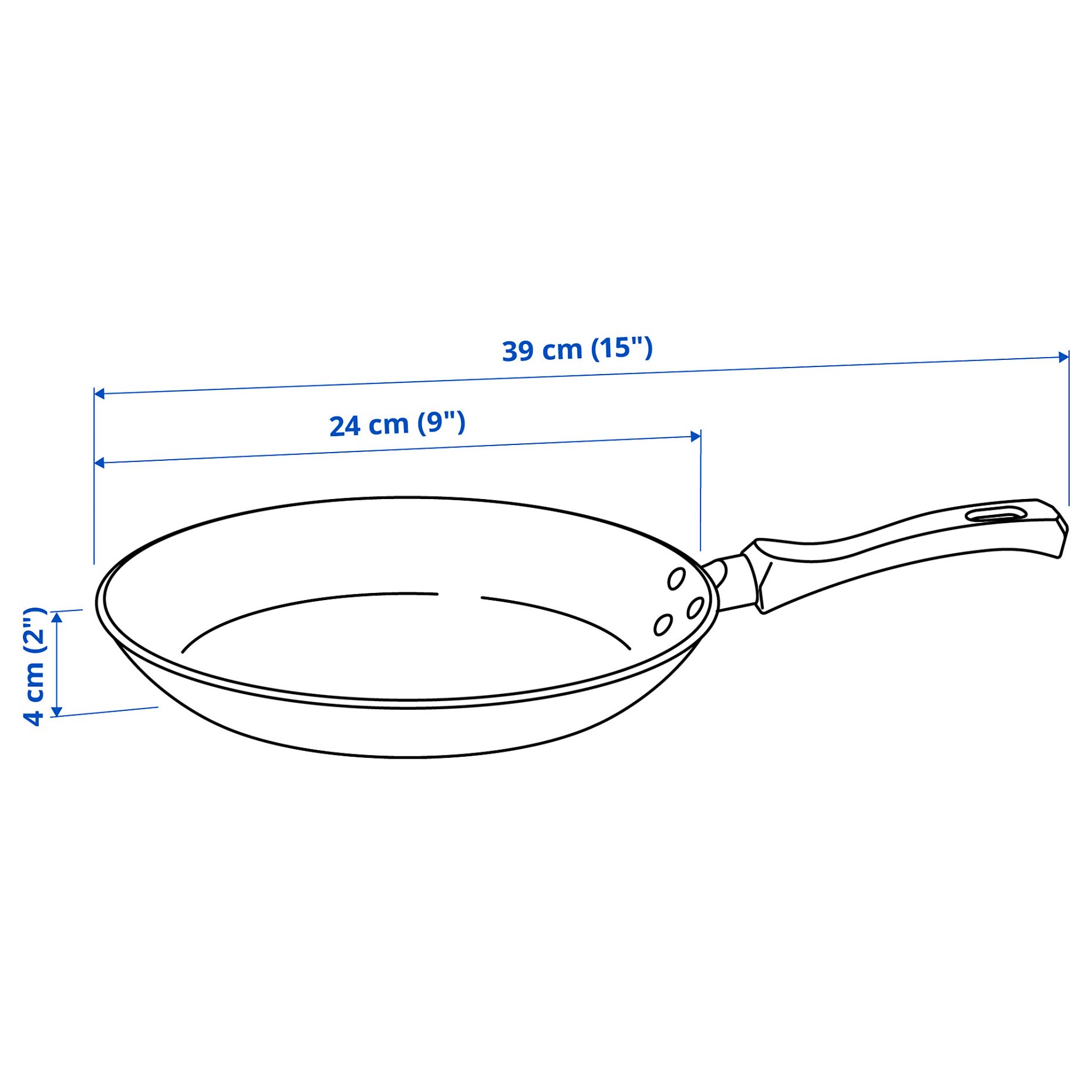 TAGGHAJ, frying pan with non-stick coating, 24 cm, 405.811.53