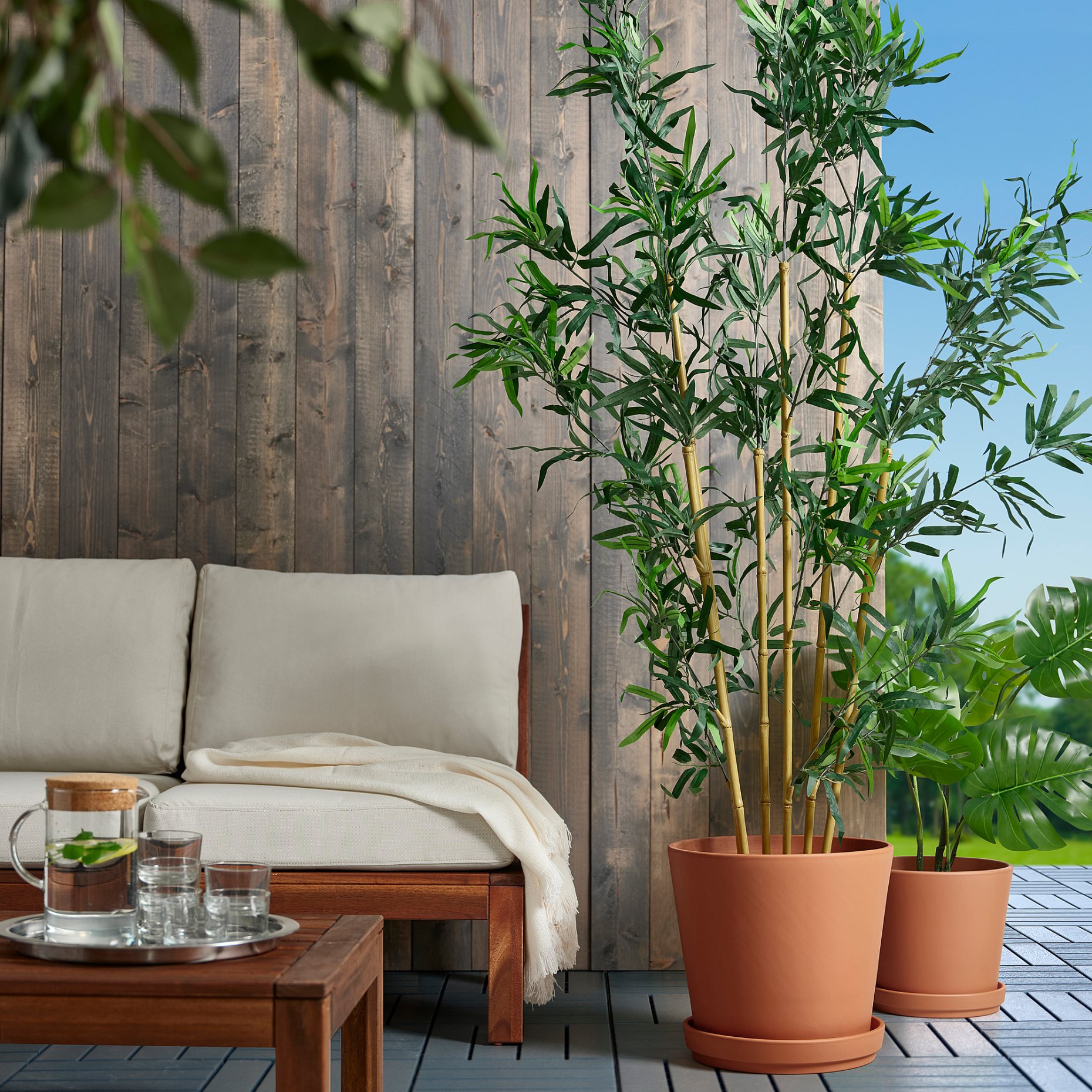 BRUNBÄR, κασπό με πιάτο εξωτερικού χώρου, 32 cm, 405.847.69