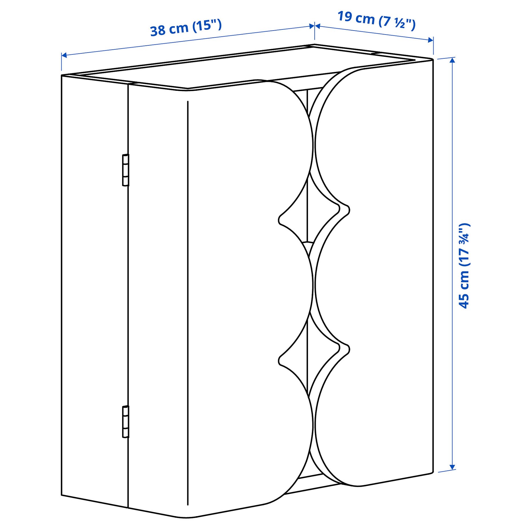 OMMJÄNGE, ντουλάπι με 2 πόρτες και 1 ράφι, 38x45 cm, 405.946.69