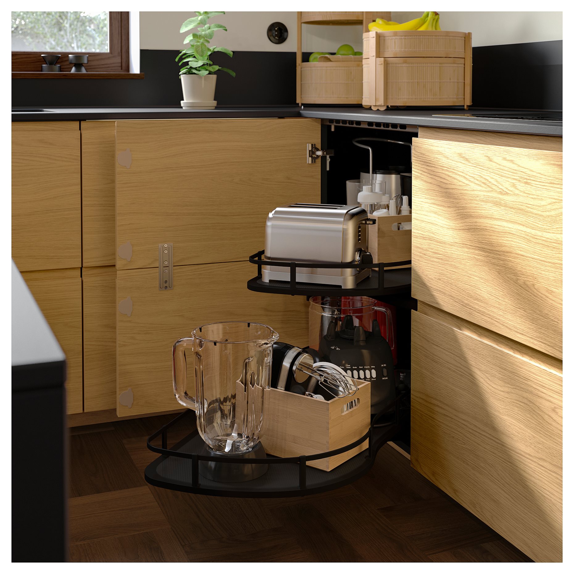 UTRUSTA, συρόμενο εξάρτημα για γωνιακό ντουλάπι βάσης, 128 cm, 405.967.91