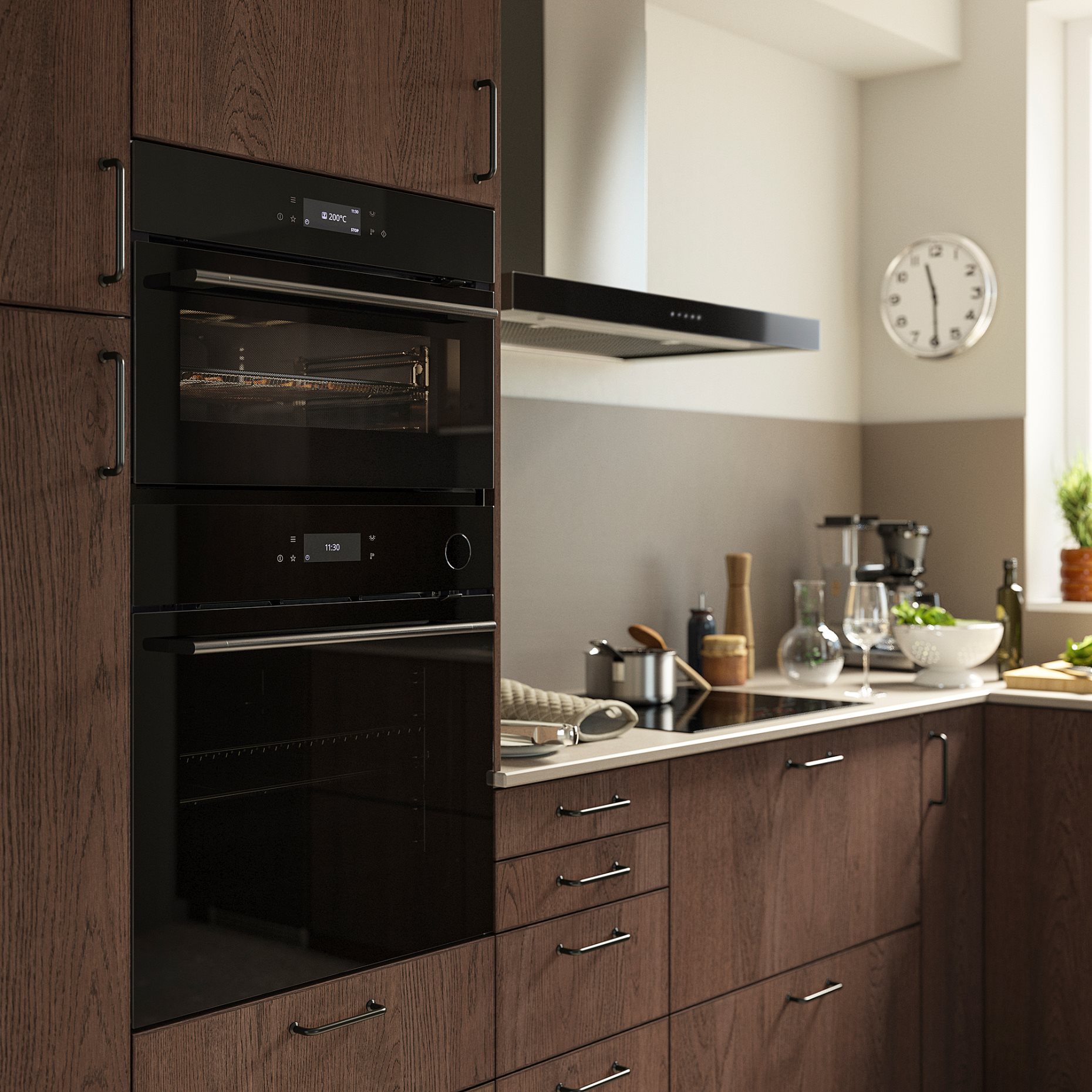 SPJUTBO, true fan oven with microwave/air fry/grill function/black/IKEA 700, 406.002.79