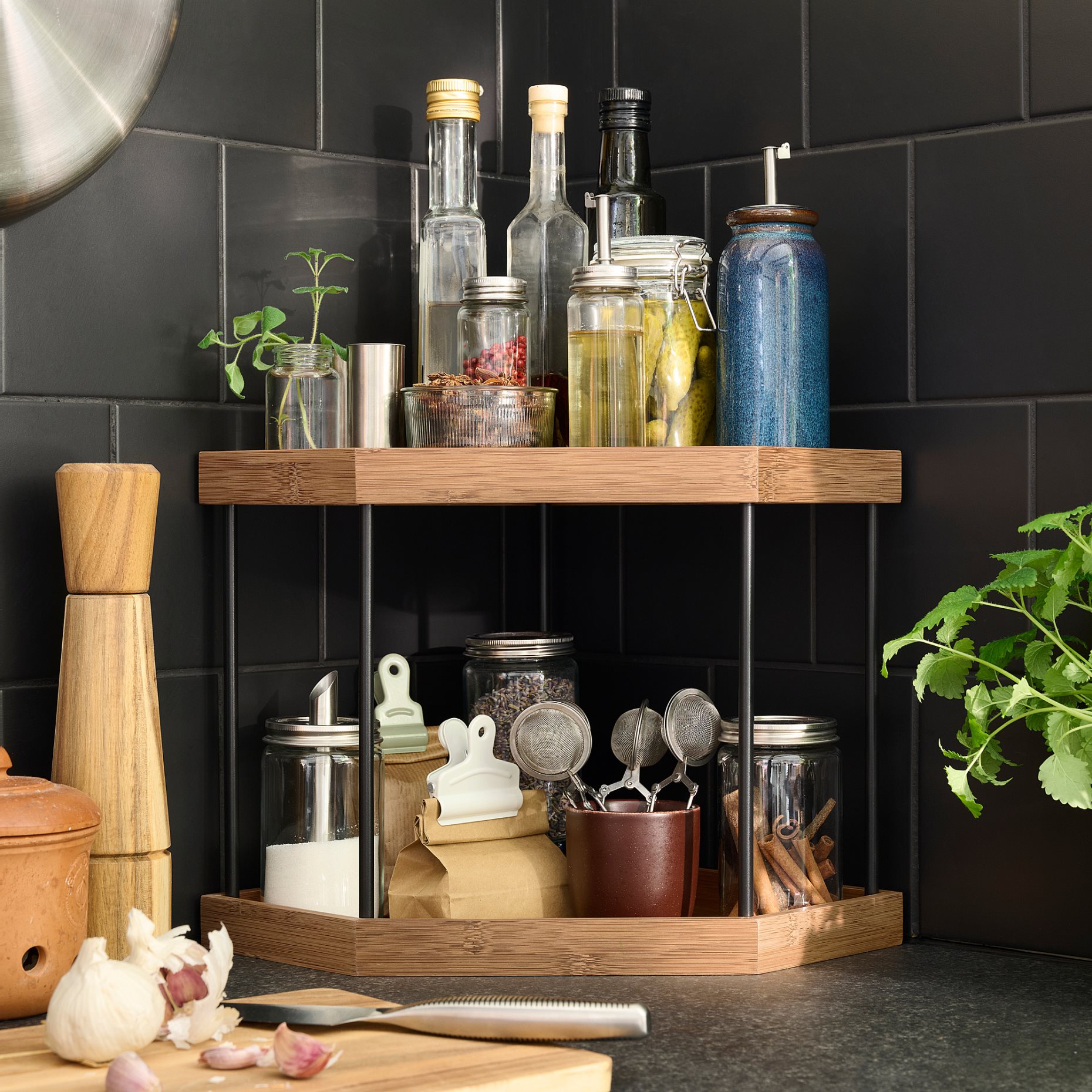 corner shelf for kitchen countertop, 406.185.71