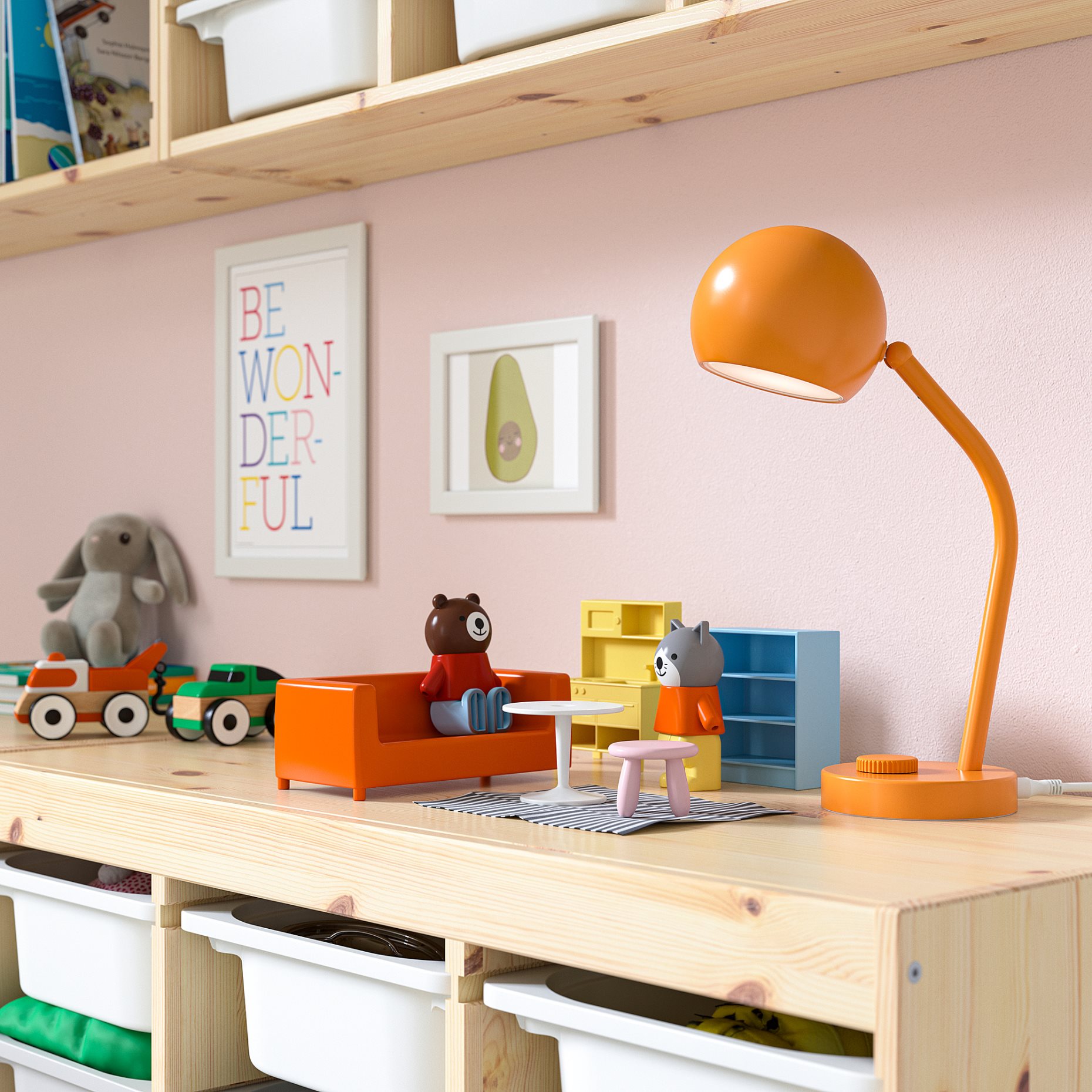 KORVSNÖRE, desk lamp with built-in LED light source, dimmable, 406.286.93