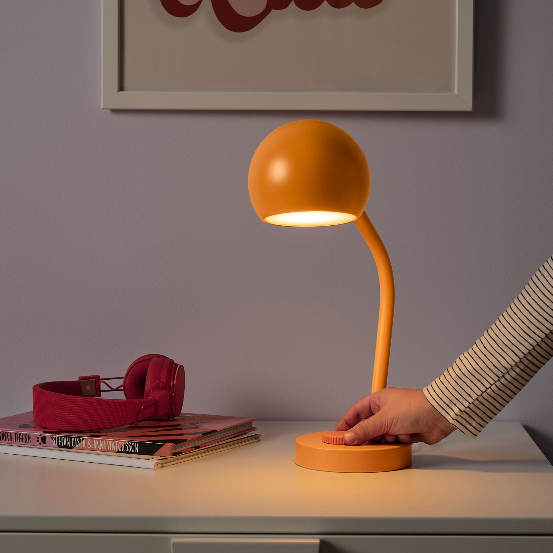 KORVSNÖRE, desk lamp with built-in LED light source, dimmable, 406.286.93