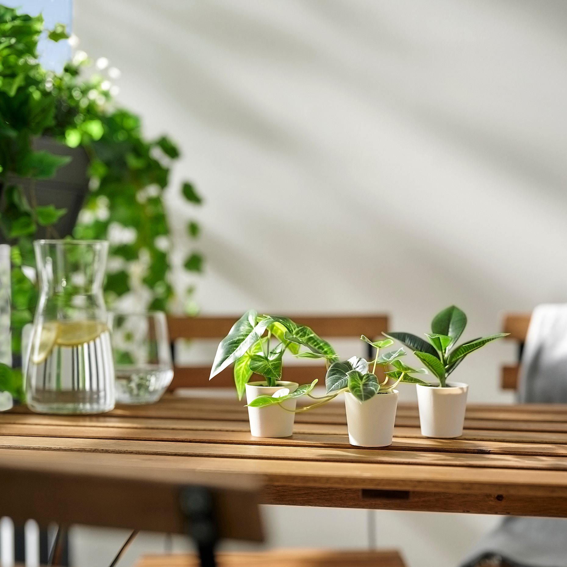 FEJKA, artificial potted plant/leaf/ in/outdoor, set of 3, 406.300.64
